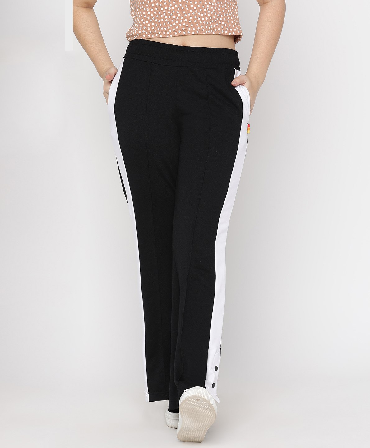Lil Tomatoes Side Tape Light Weight Track Pant - Black-picture-21