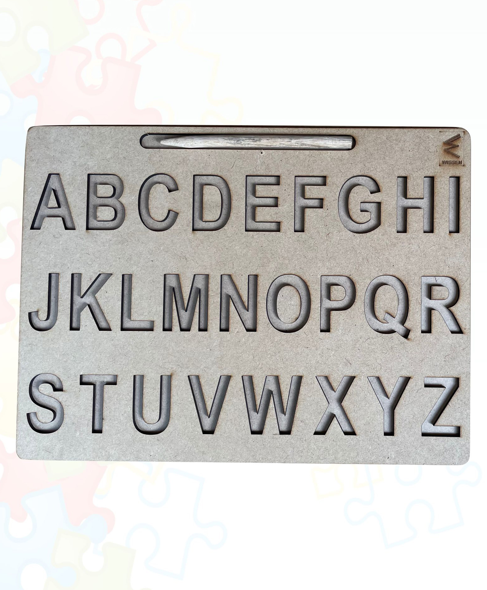 WISSEN Wooden Capital Alphabet Tracing Board-picture-5