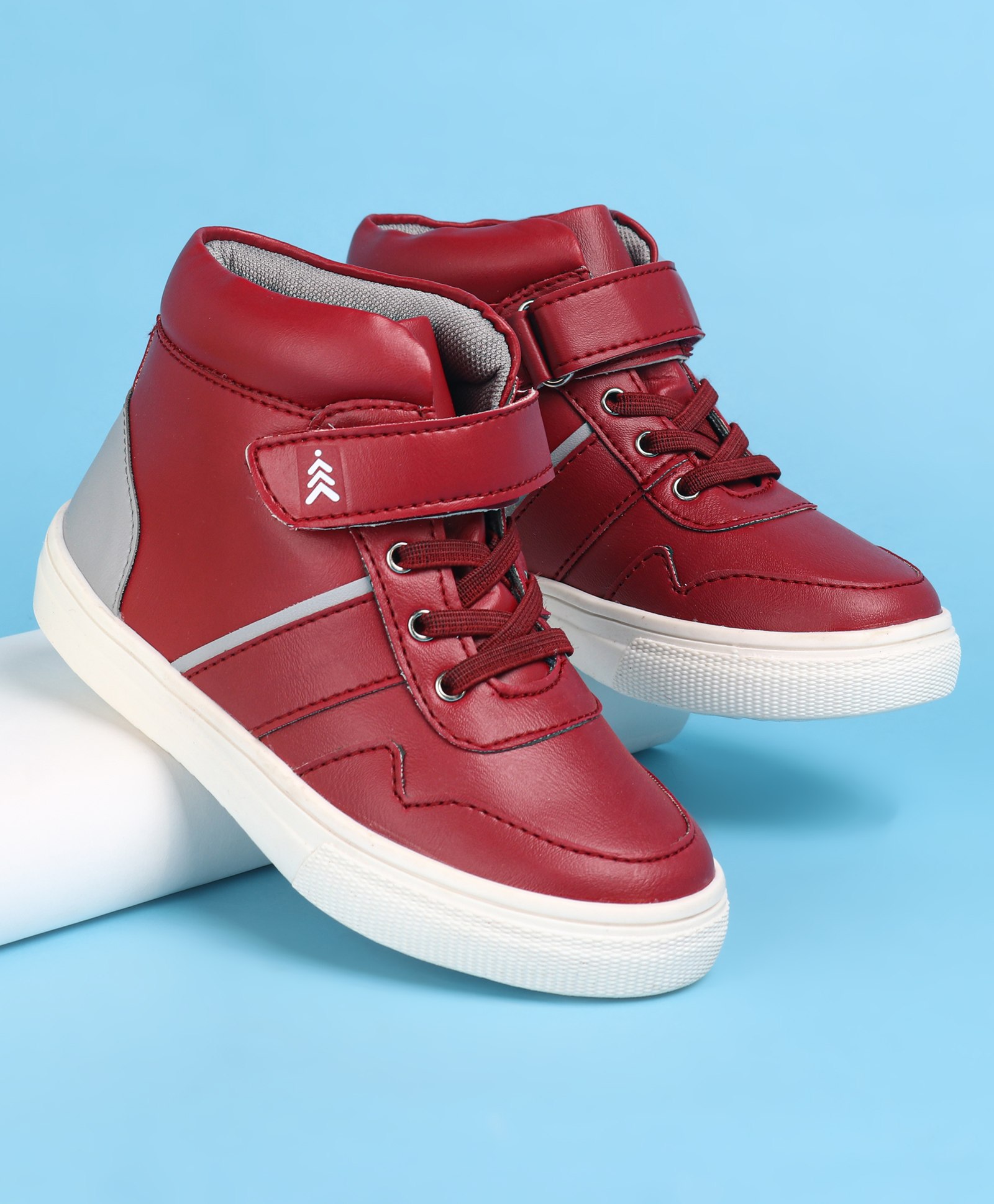 Pine Kids Casual Shoes With Velcro Closure - Red-picture-7