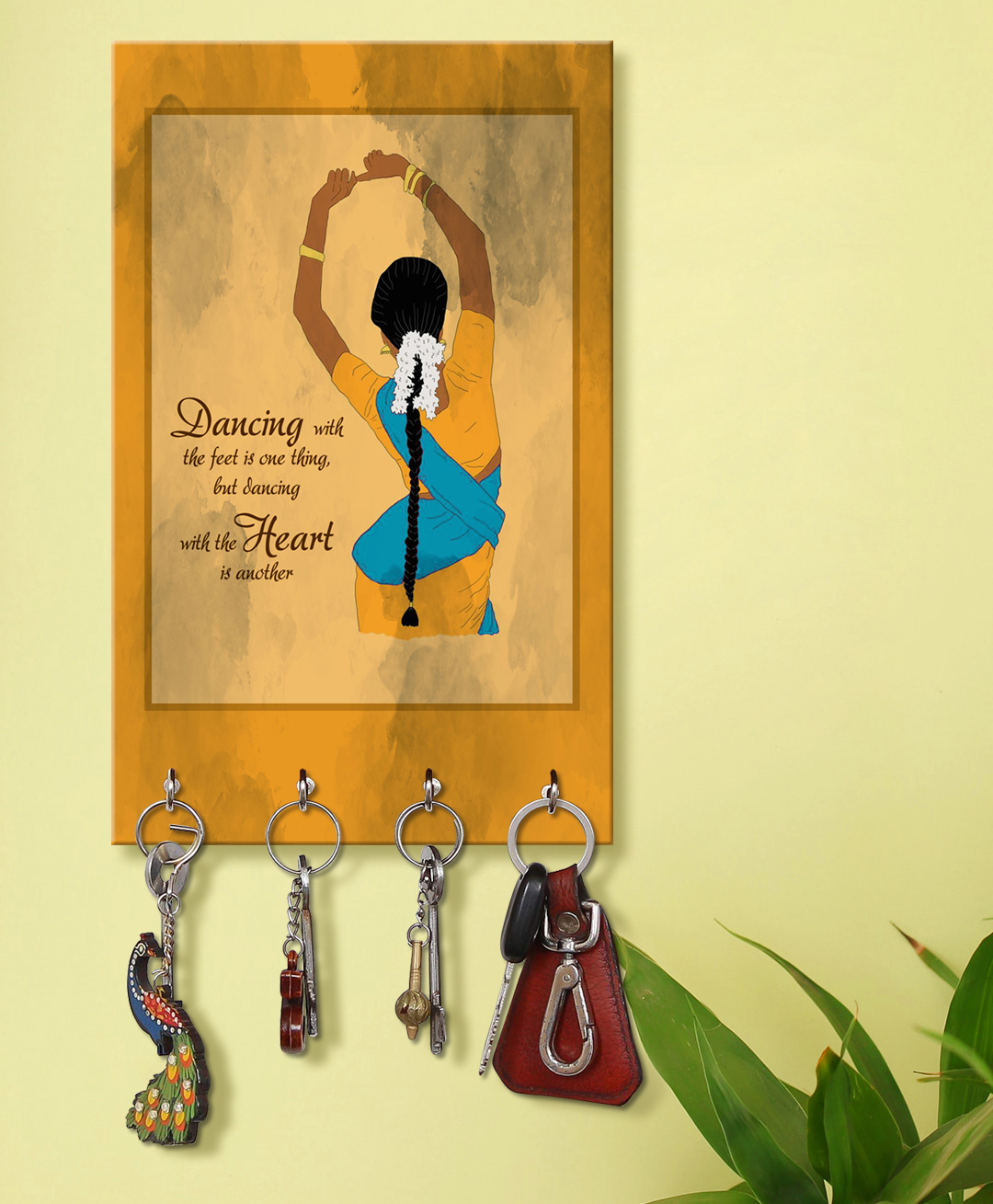 999 Store Wall Hanger Holder Wall Mount Hanger Organizer  Dancing Lady  Key Stand for Wall  (mdf_7.5 X12 Inch)-image-47