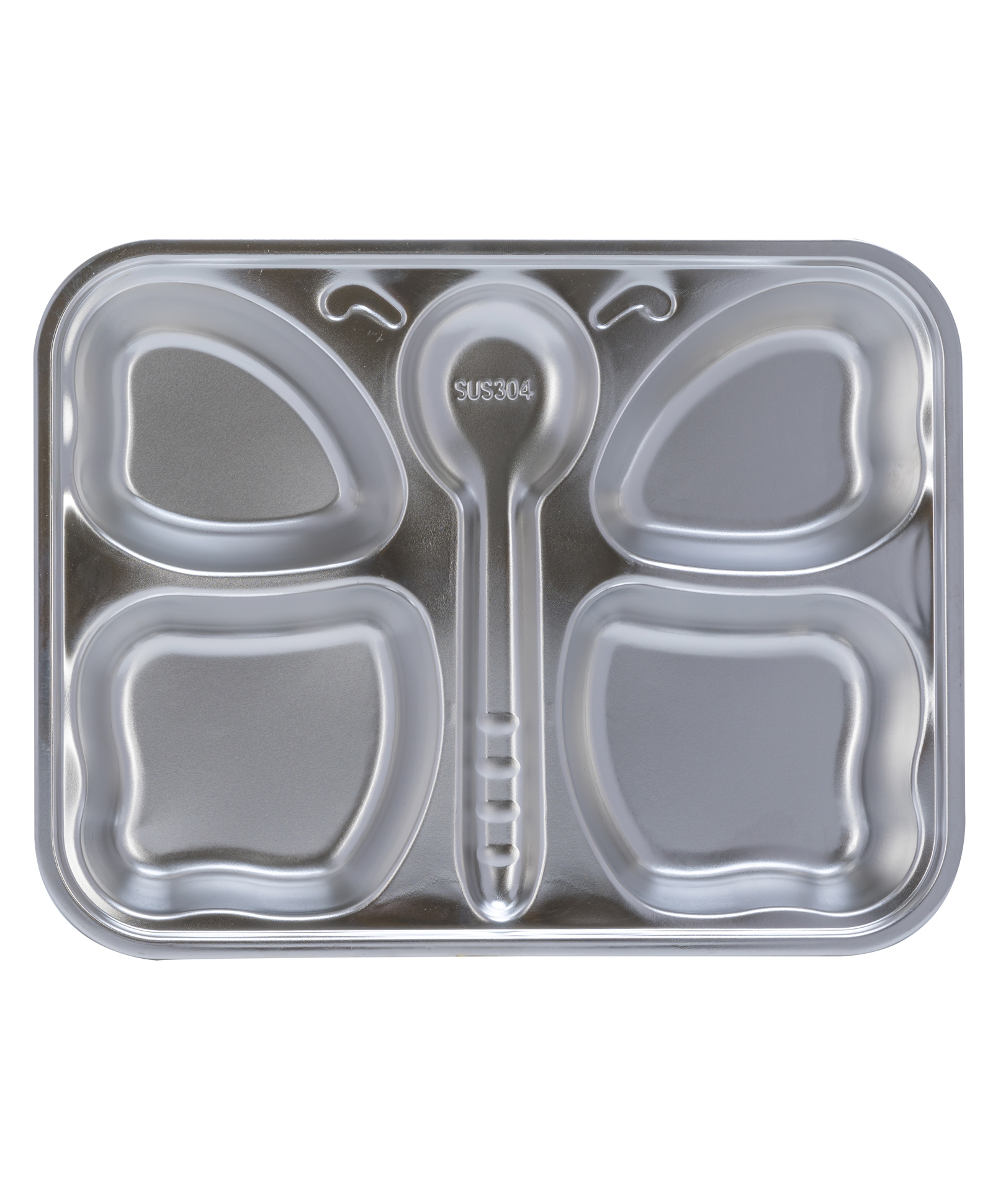 Adore Eatza Butterfly Stainless Steel Feeding Plate with Portions-picture-18