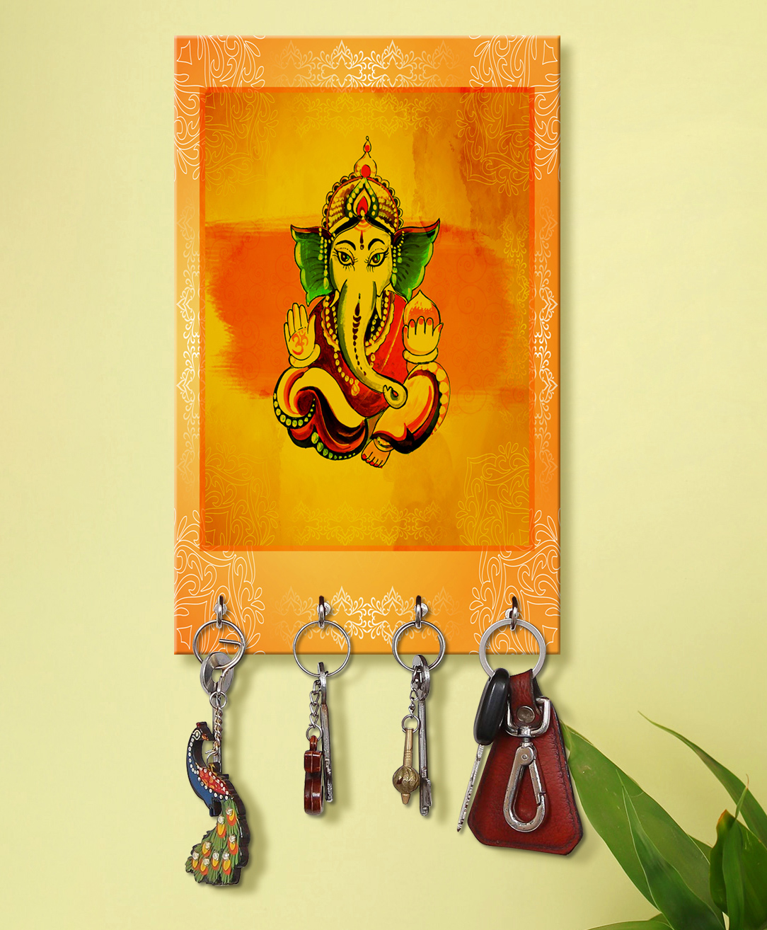 999Store Stylish Wood Wall Mount Decorative Key Holder - Ganesha-picture-19