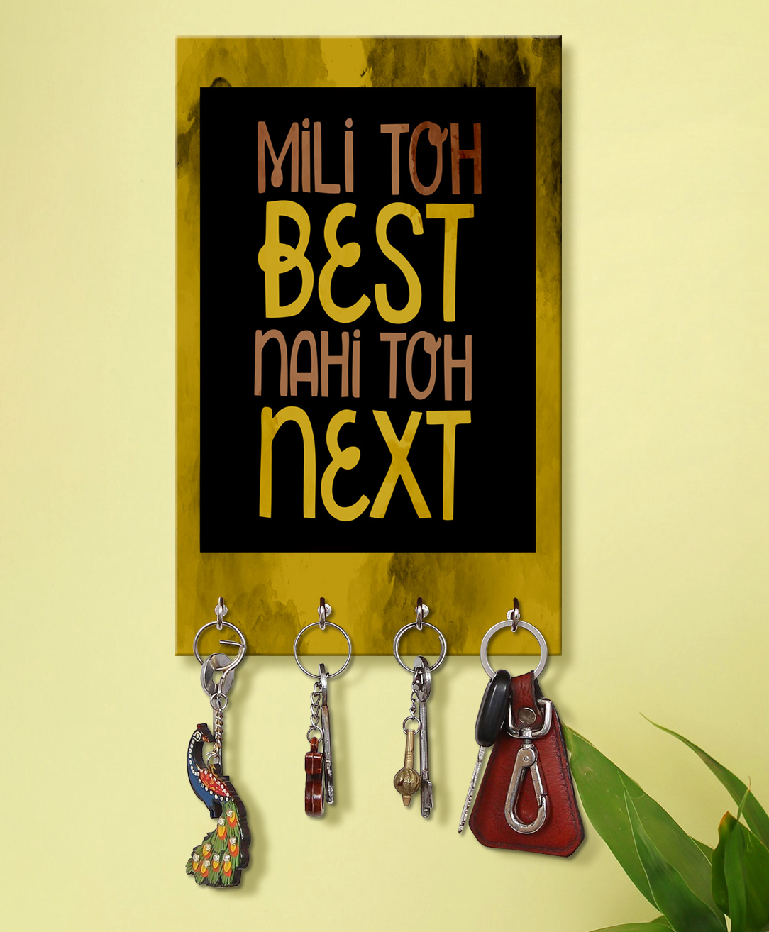 999Store Stylish Wood Wall Mount Decorative Key Holder - Mili Toh Best Nahi Toh Next-image-6