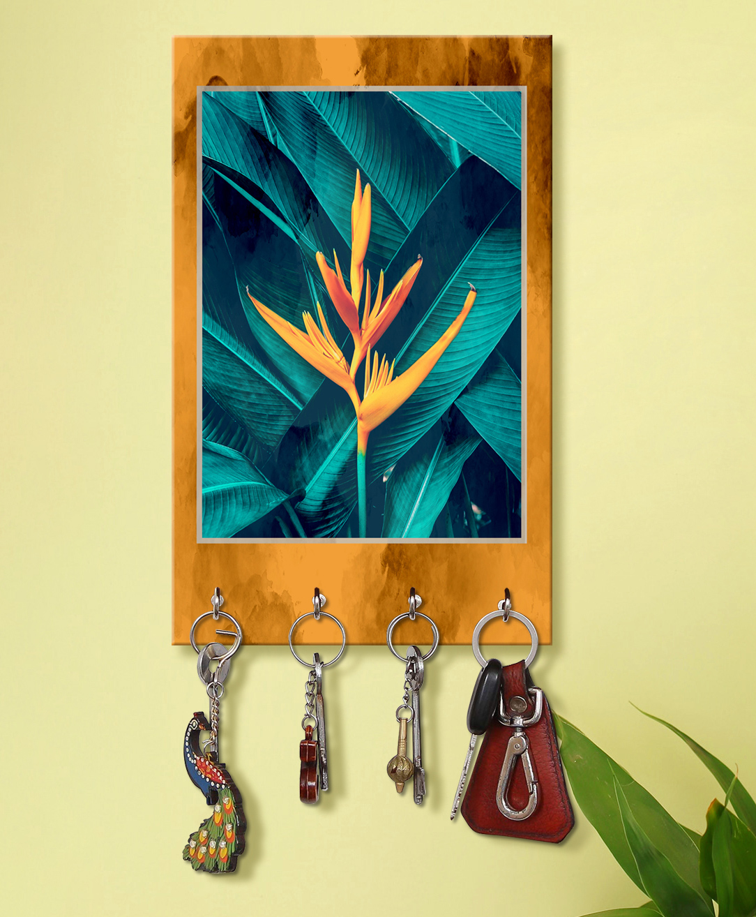 999Store Stylish Wood Wall Mount Decorative Key Holder - Bird Of Paradise Tree-picture-11
