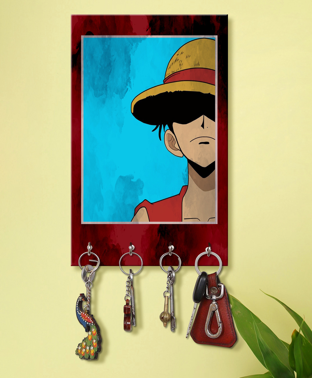 999Store Stylish Wood Wall Mount Decorative Key Holder - Men Face-picture-18