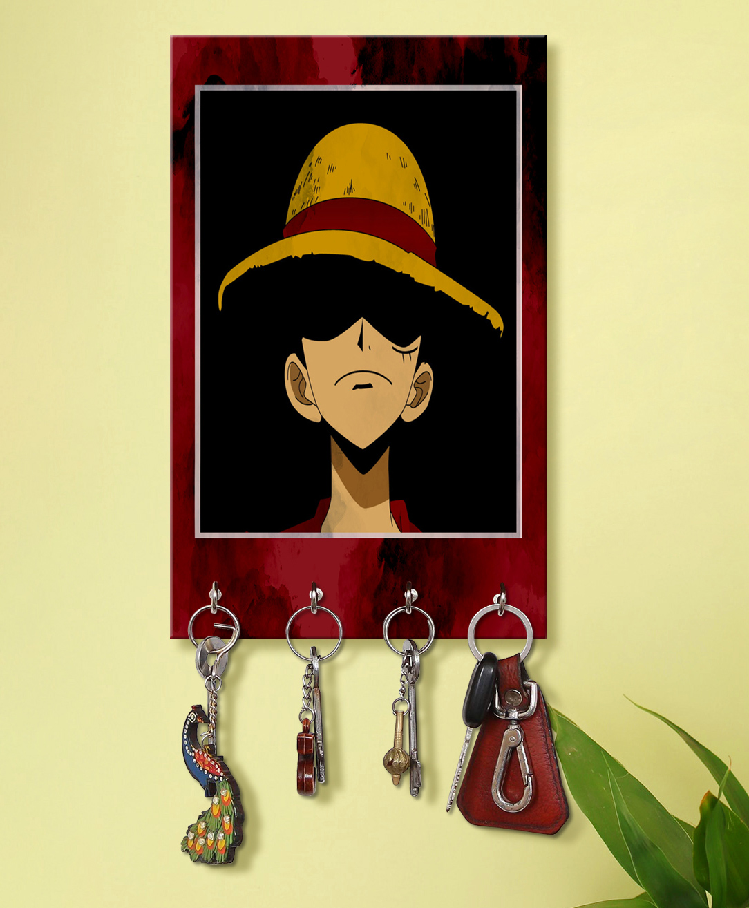 999Store Stylish Wood Wall Mount Decorative Key Holder - Men Face-picture-19