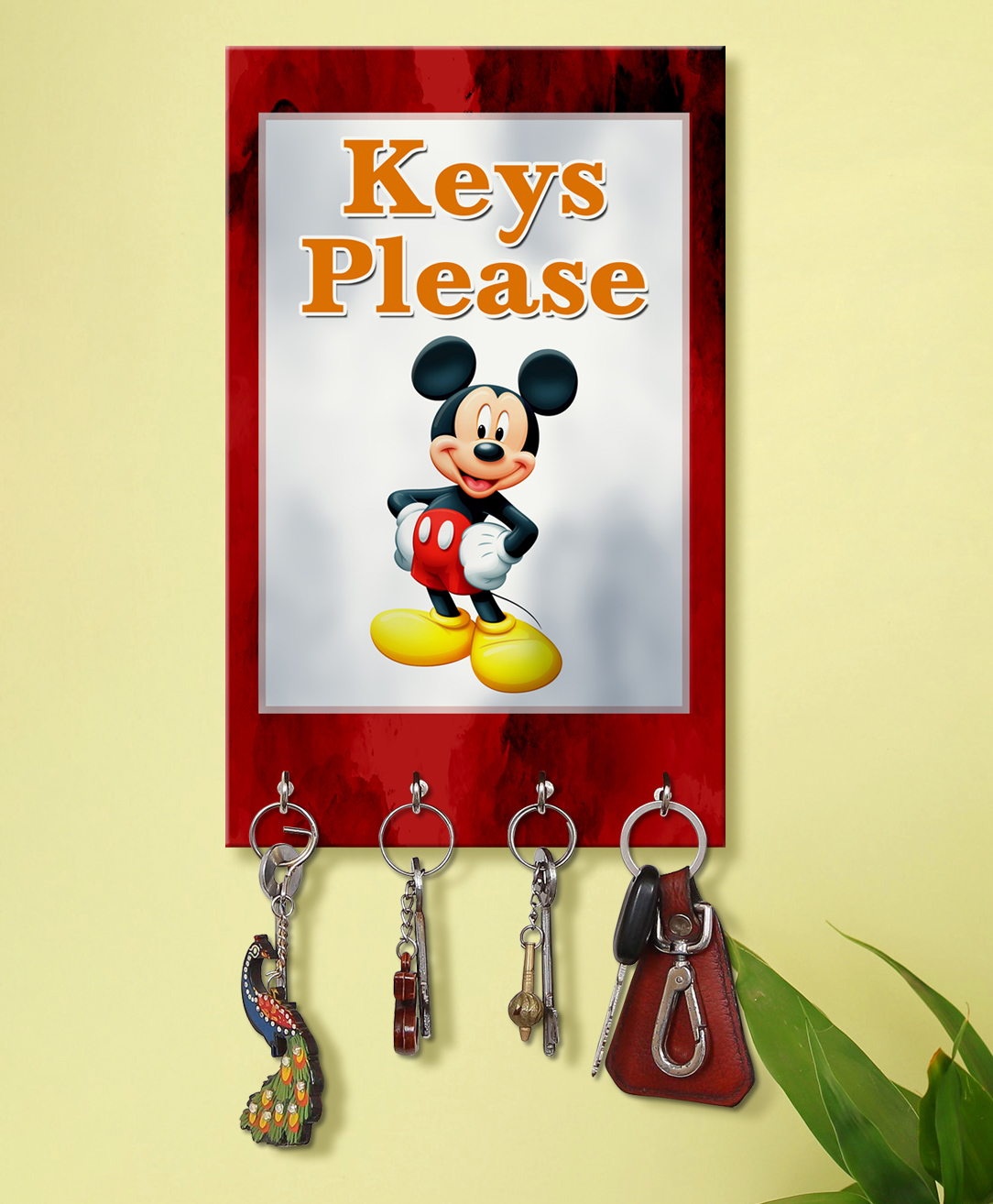 999Store Stylish Wood Wall Mount Decorative Key Holder - Keys Please-picture-25