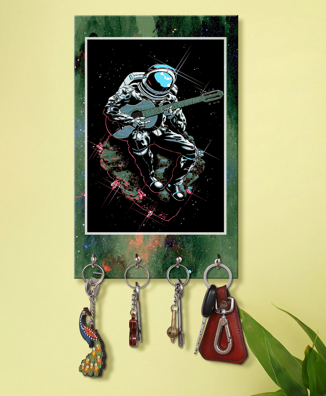 999Store Stylish Wood Wall Mount Decorative Key Holder - Play Music in Space-picture-29