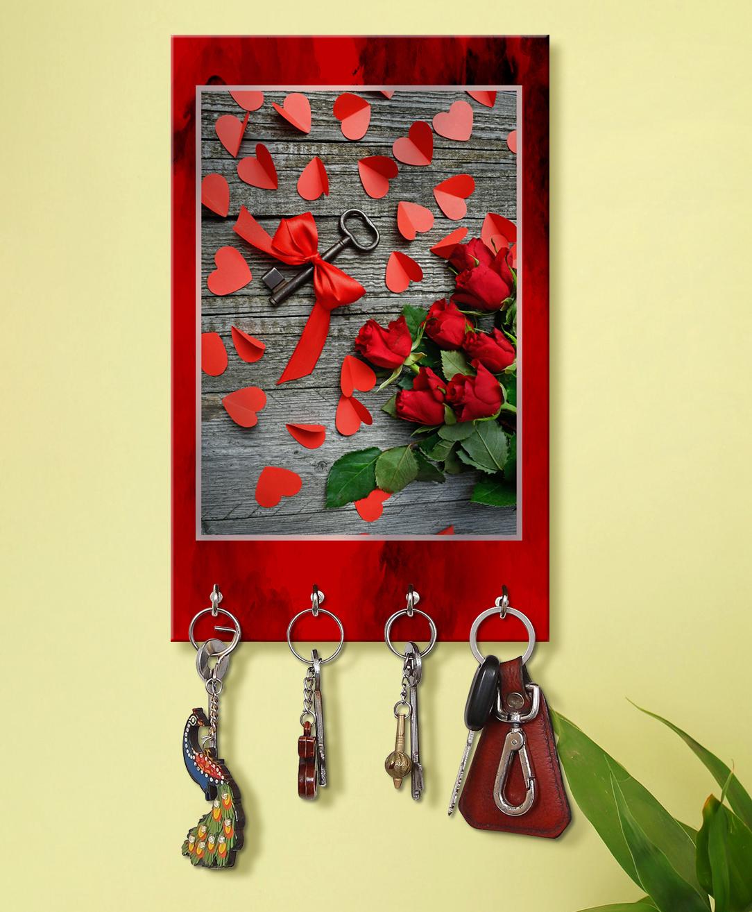 999Store Stylish Wood Wall Mount Decorative Key Holder - Love Keys-picture-30