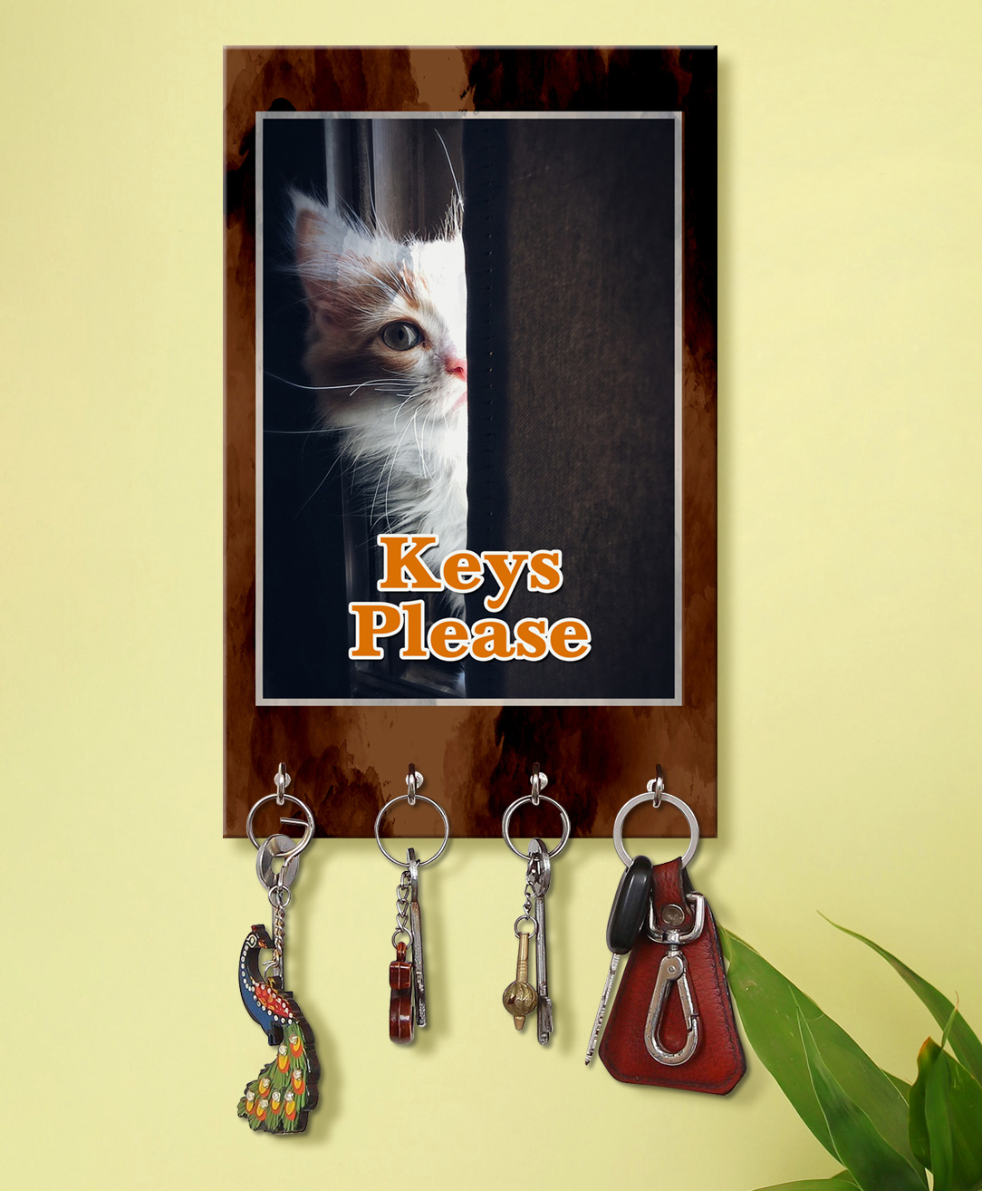 999Store Stylish Wood Wall Mount Decorative Key Holder - Keys Please-picture-32