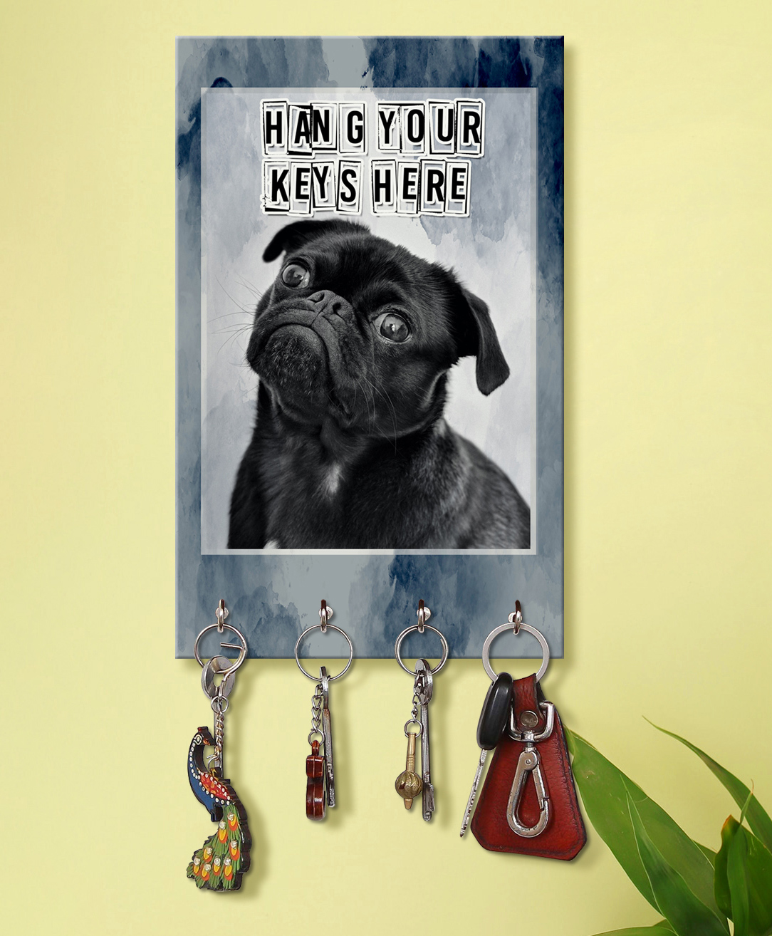 999Store Stylish Wood Wall Mount Decorative Key Holder - Hang Your Keys Here-picture-35