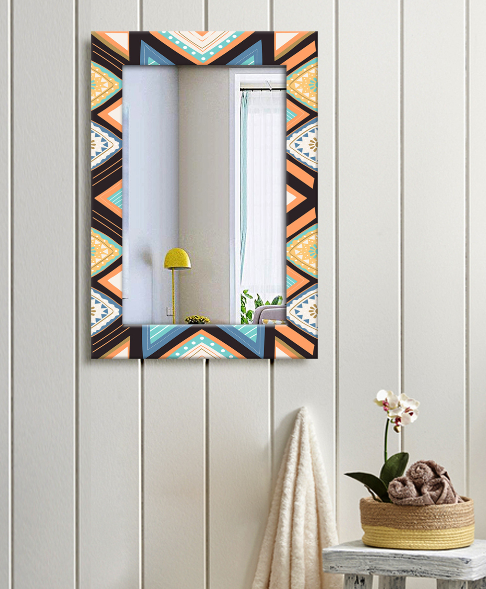 999Store ZigZag Pattren Abstruck Wall Mirror-picture-28