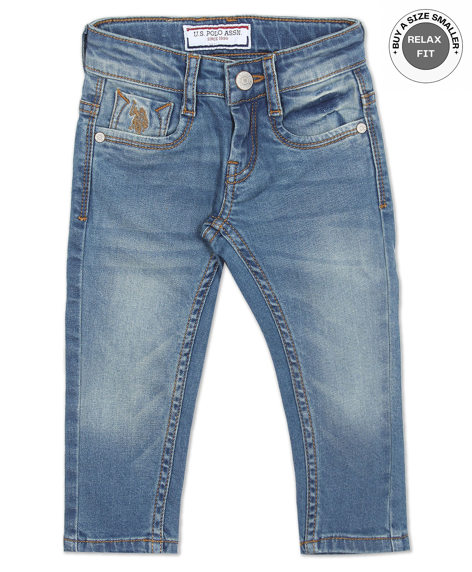 US Polo Assn Full Length Jeans Solid Color - Blue-picture-30