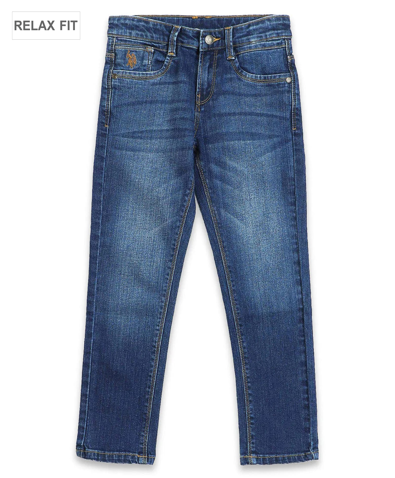 US Polo Assn Full Length Jeans Solid Color - Dark Blue-picture-29