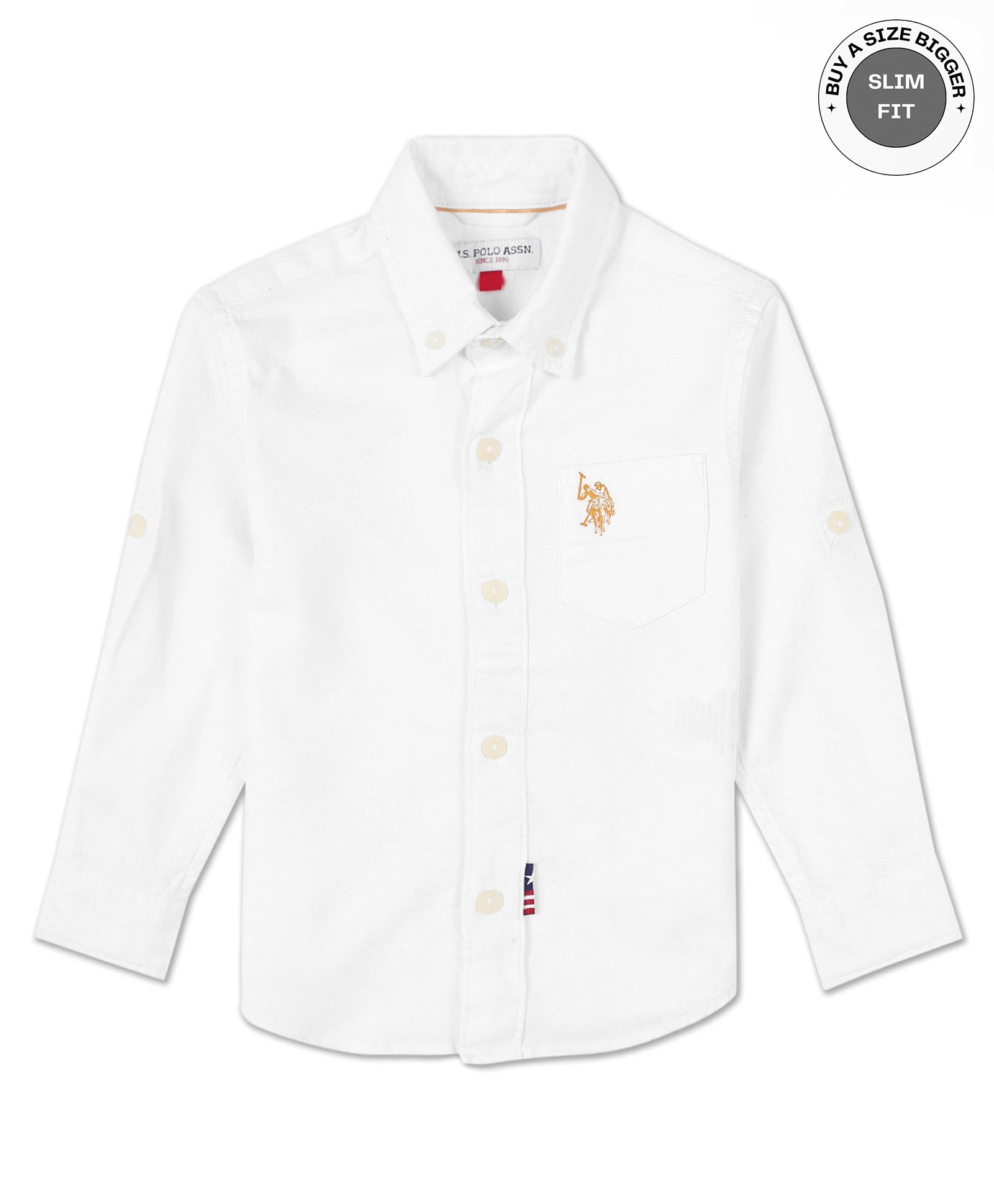US Polo Assn Knit Full Sleeves Shirt With Logo Embroidery - White-picture-18