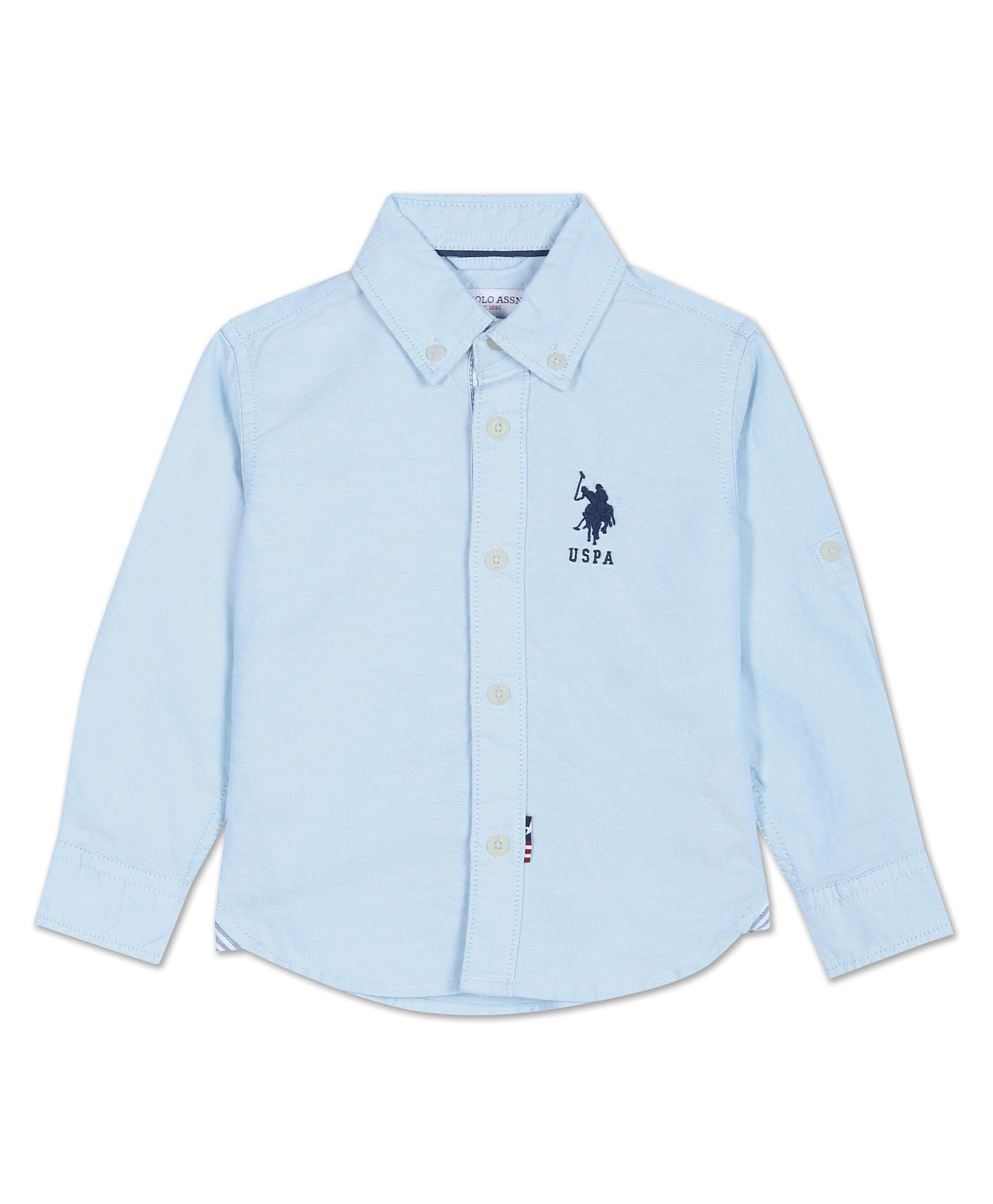 US Polo Assn Knit Full Sleeves Shirt With Logo Embroidery - Blue-image-24