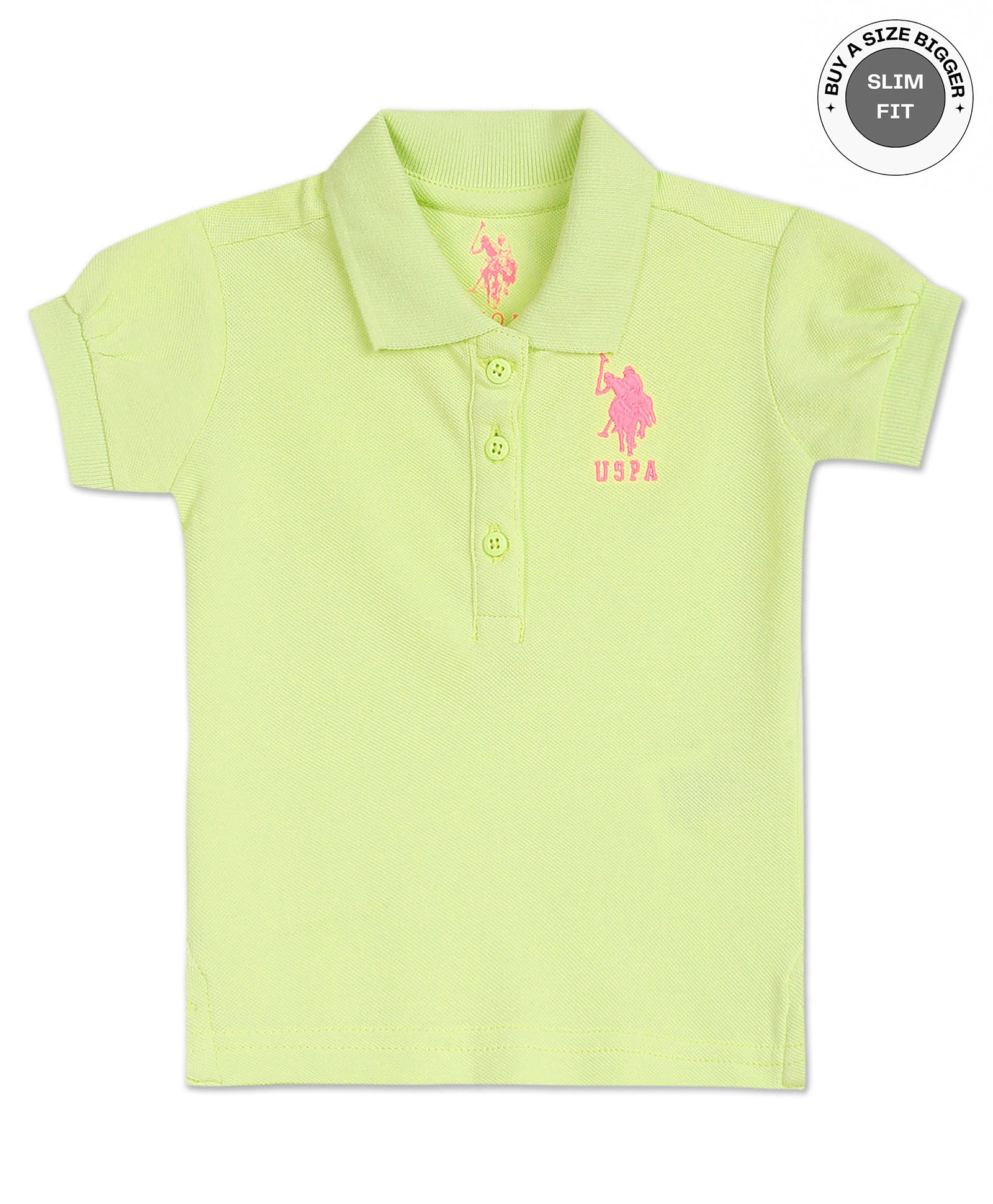 US Polo Assn Knit Half Sleeves T-Shirt Logo Print - Green