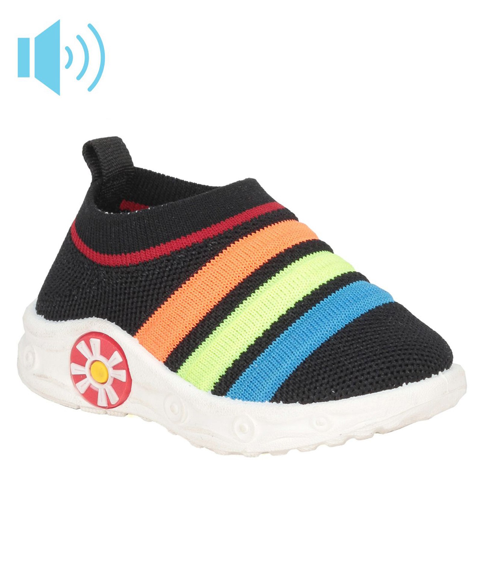 Lil Lollipop Mesh Detailed Slip On Musical Shoes - Black-picture-15