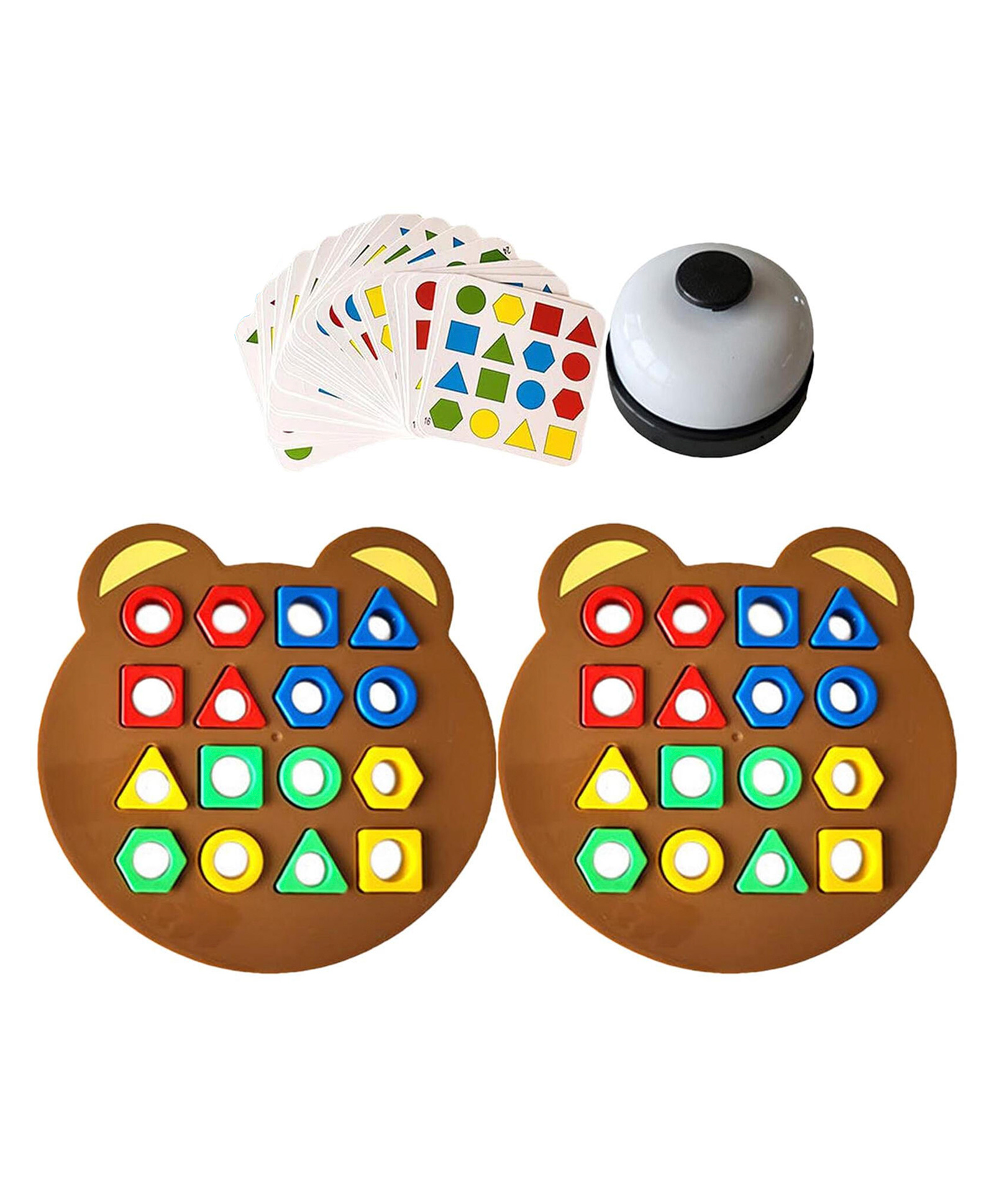 Kidology Children Learning and Educational Geometric Shape Puzzle Quick Matching Two Players Board Game-picture-20