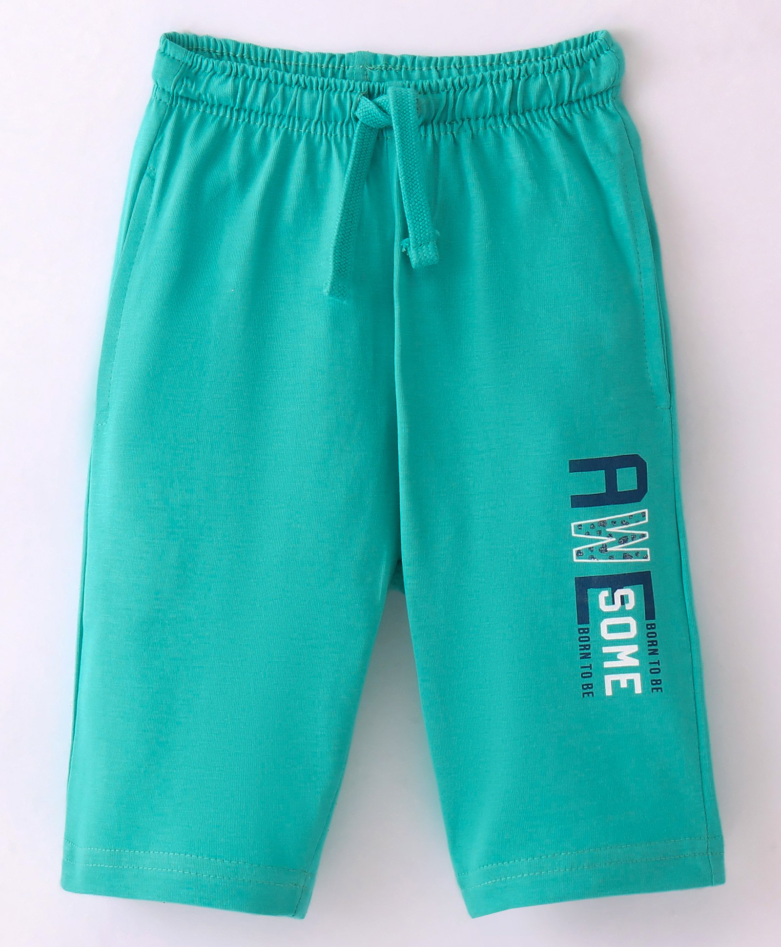 Doreme Single Jersey Three Fourth Length Pant Text Print - Paris Green-picture-25