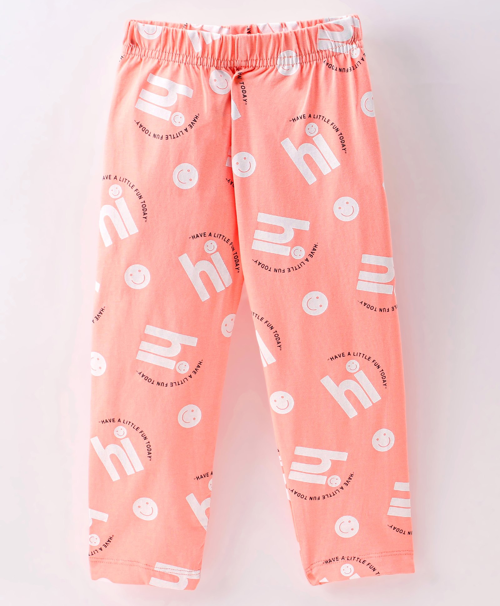 Doreme Single Jersey Full Length Leggings Text Printed - Tropical Coral-picture-25
