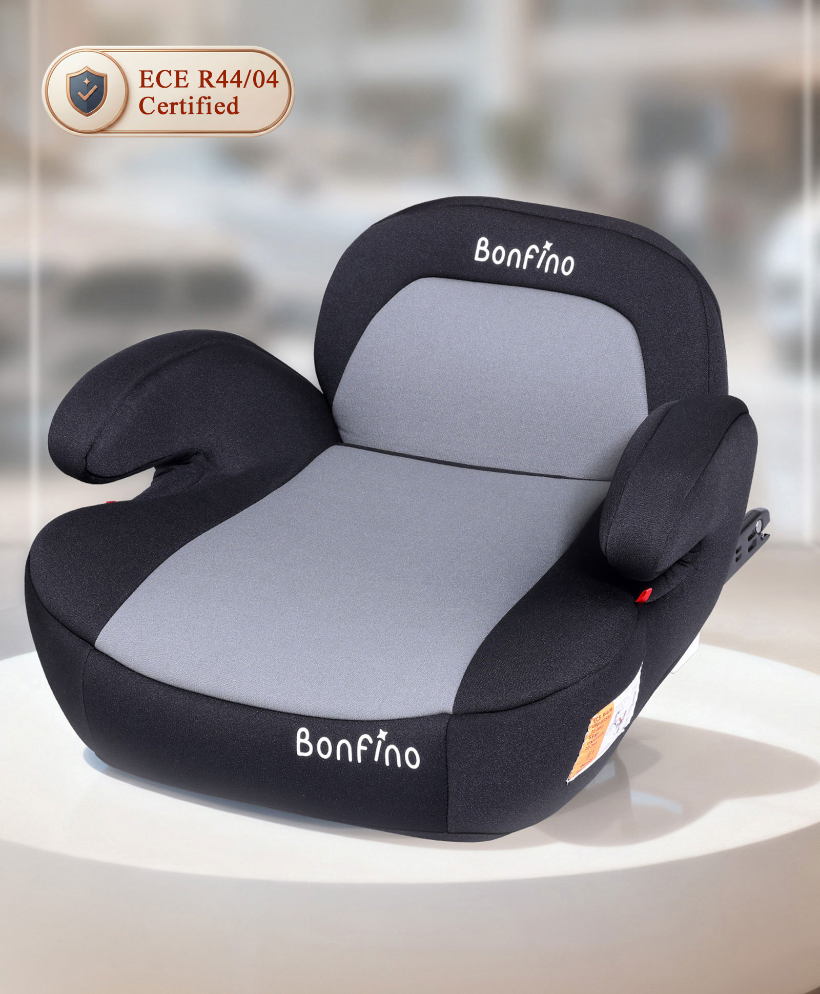 Bonfino Isofix Booster Car Sear With Backrest - Grey-picture-11