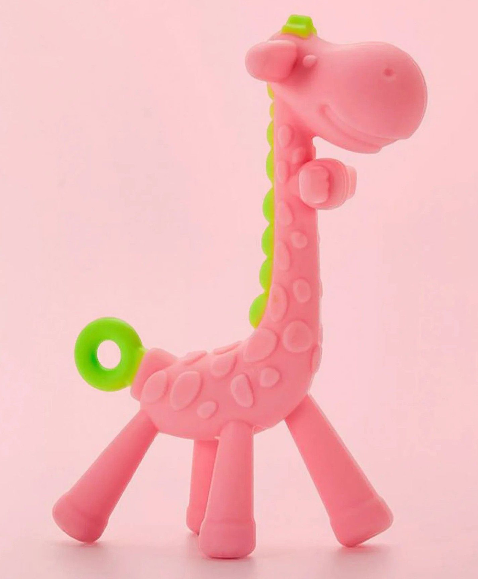 Luvlittle Silicone Giraffe Shape Teether - Pink-image-33