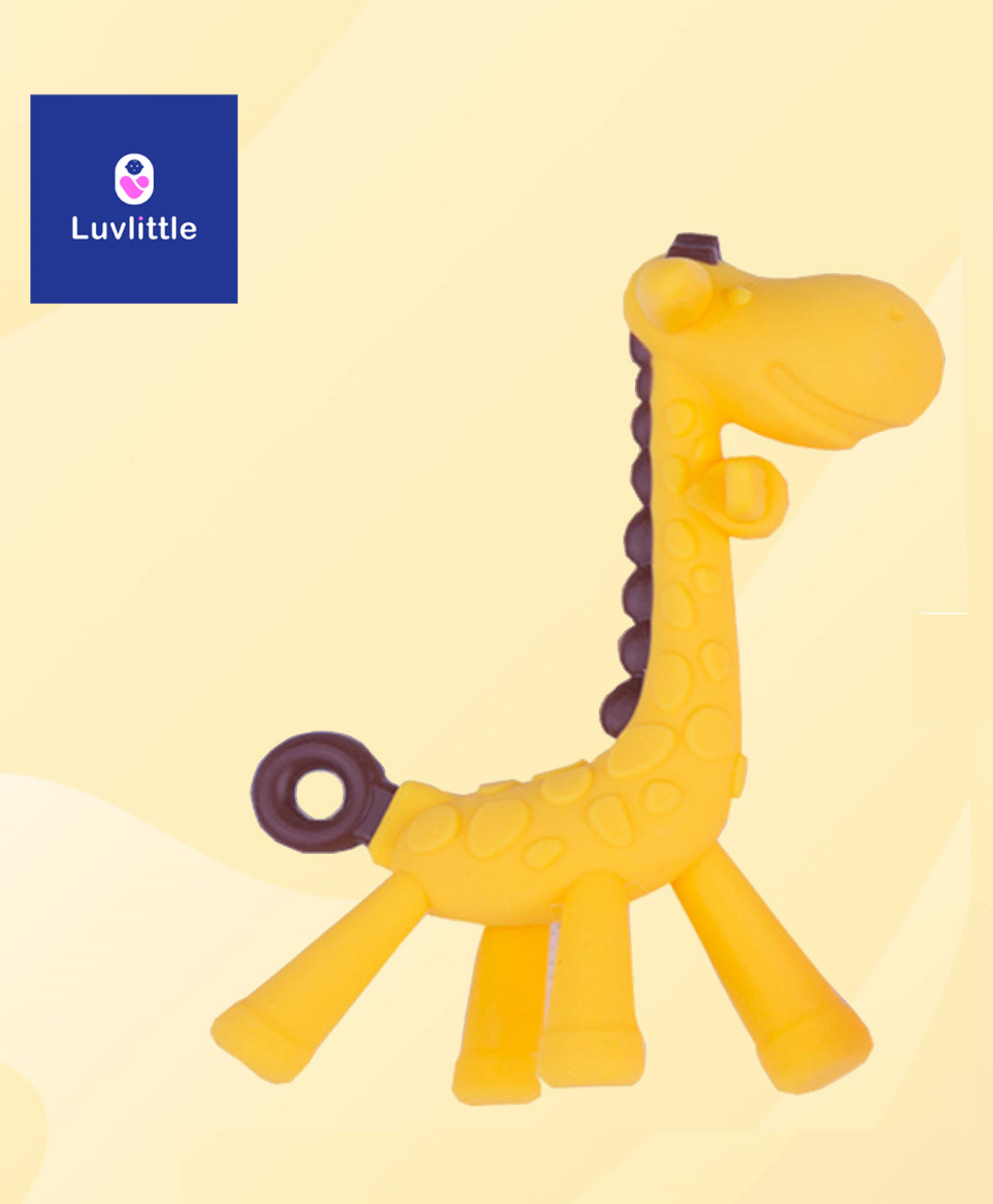 Luvlittle Silicone Giraffe Shape Teether - Yellow-picture-21