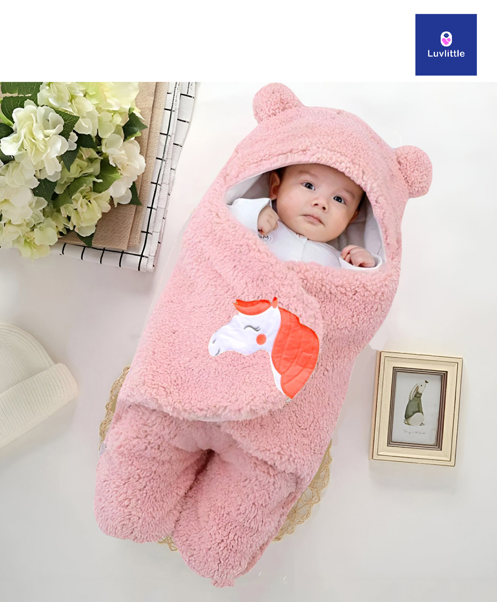 Luvlittle Wearable Hooded Blanket - Pink-picture-25
