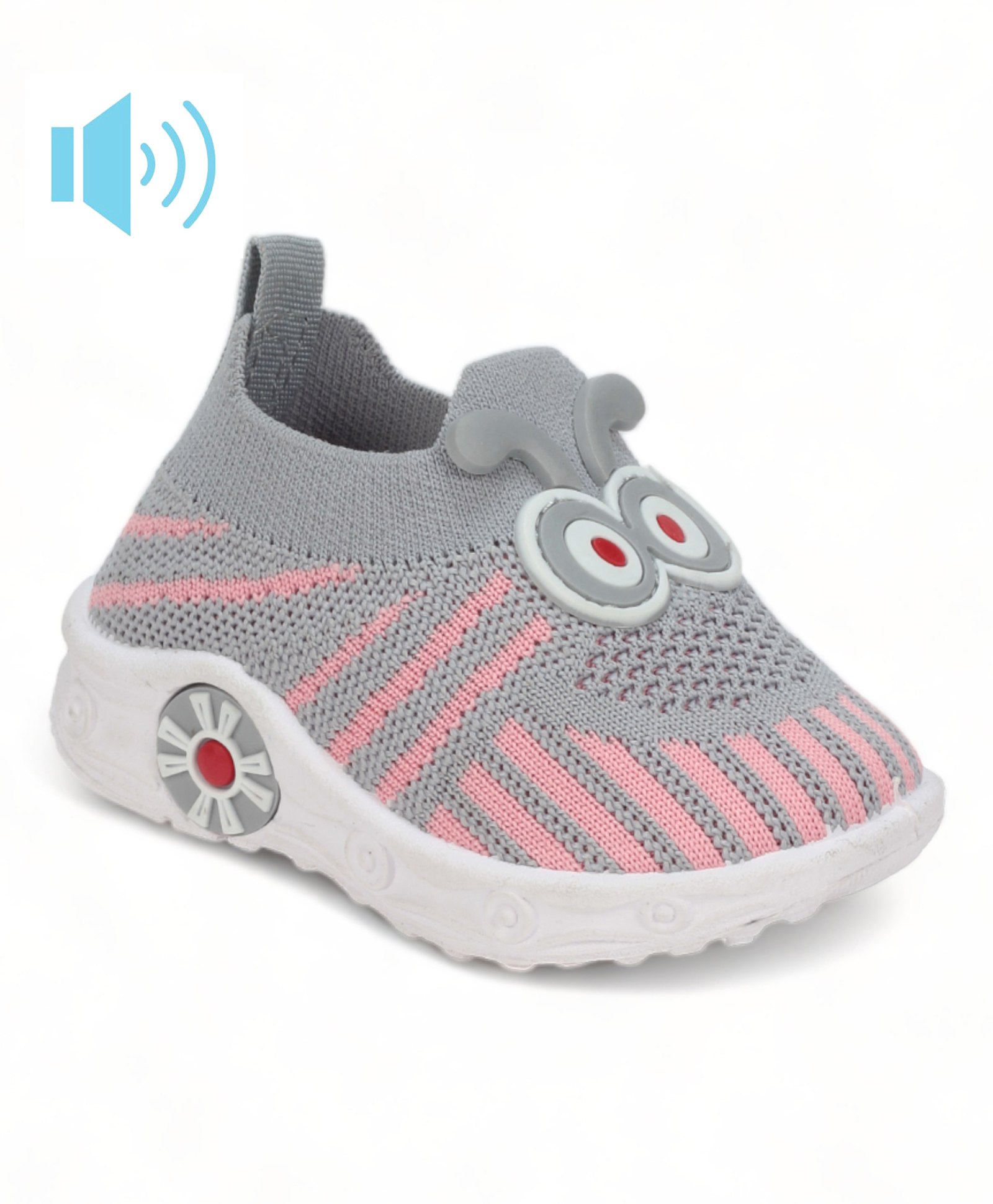 Lil Lollipop Mesh Detailed Slip On Musical Shoes - Grey-picture-30