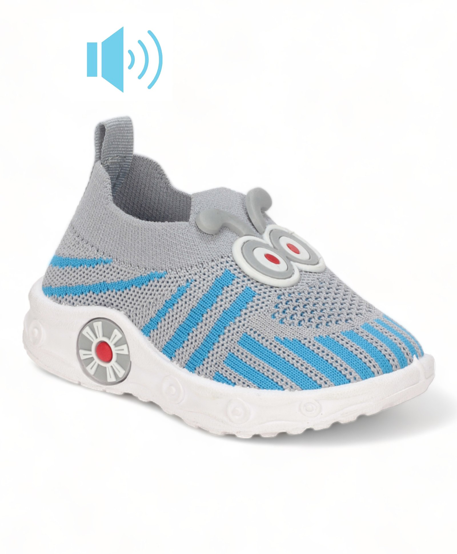 Lil Lollipop Mesh Detailed Slip On Musical  Booties - Grey-picture-14