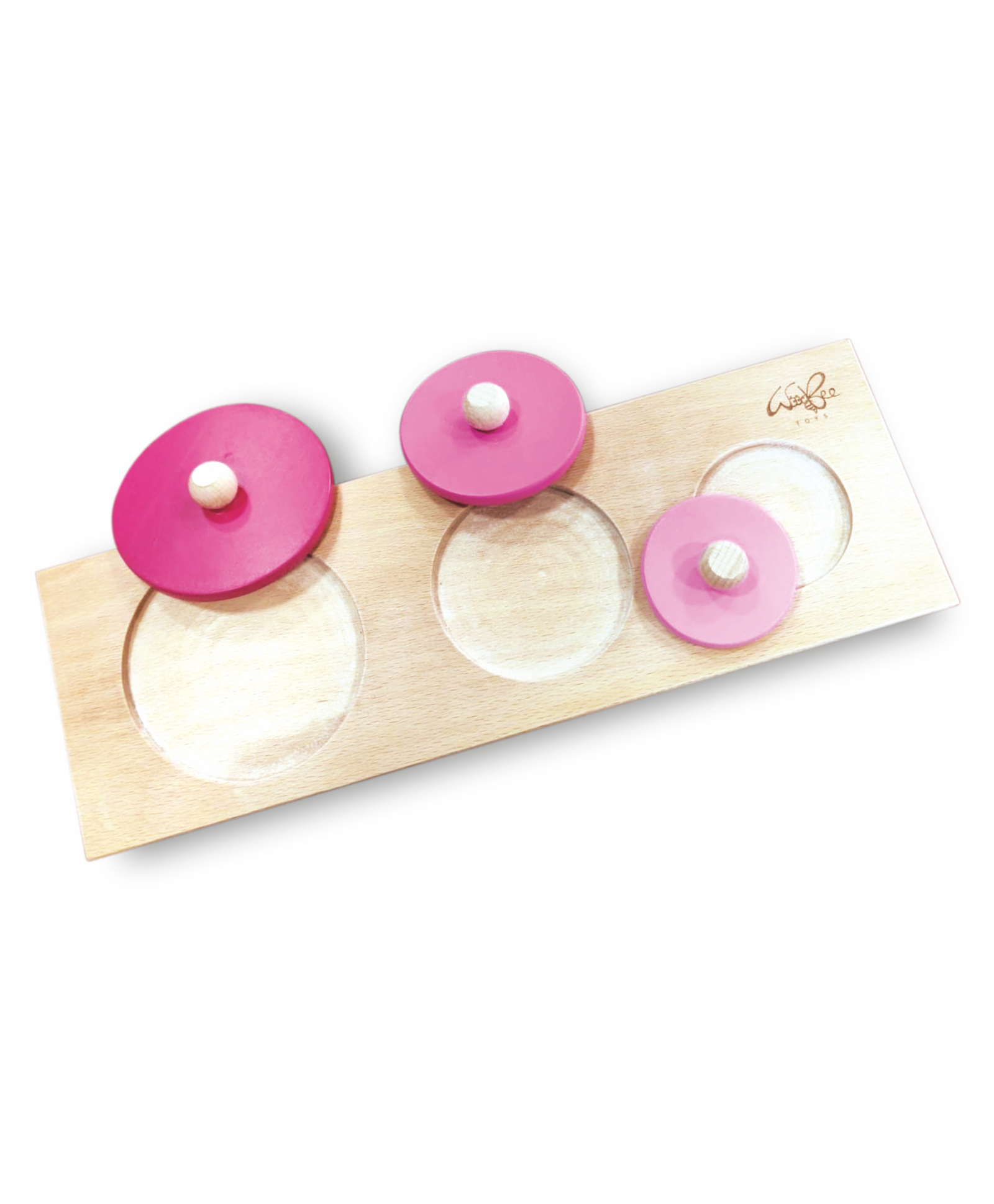 WoodBee Toys Montessori Wooden Circle Seriation Educational Puzzles-image-3