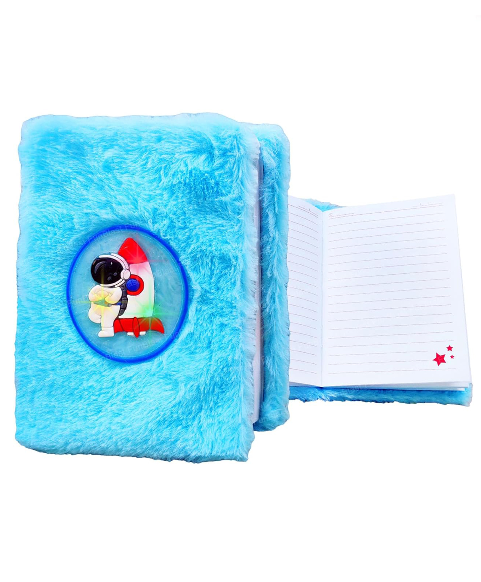 FunBlast Space Theme Light Up Diary with Soft Fur Cover-picture-22