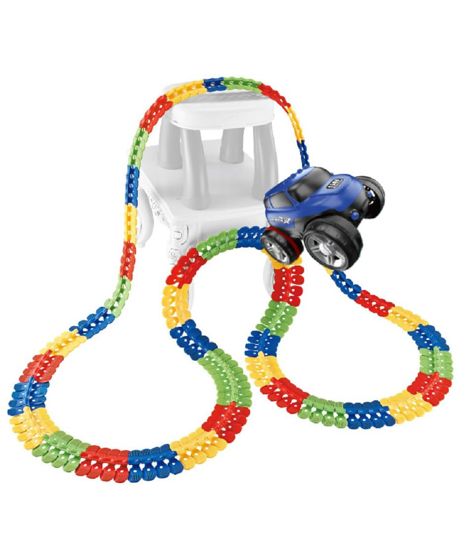 FunBlast Flexible Racing Track Playset with Racing Car Toy  97 Pcs Multicolor-image-19