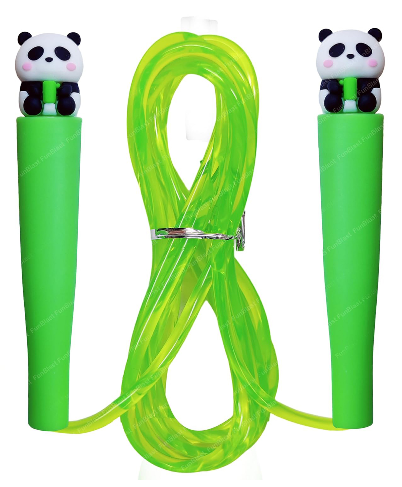FunBlast Panda Design 6.5 ft Skipping Rope for Exercise- Green-image-1