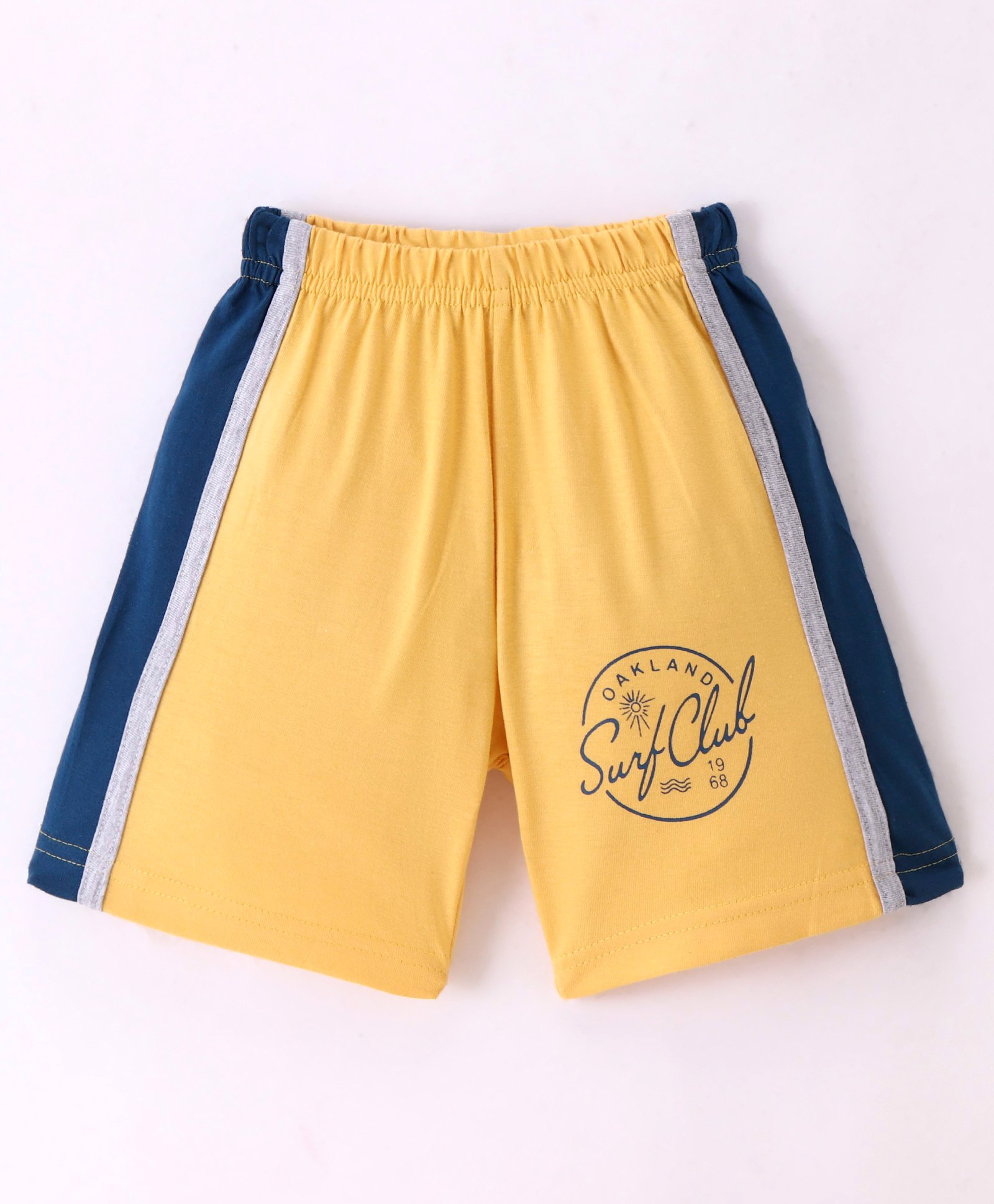 Taeko Single Jersey Knee Length Shorts Text Print - Light Yellow-image-22