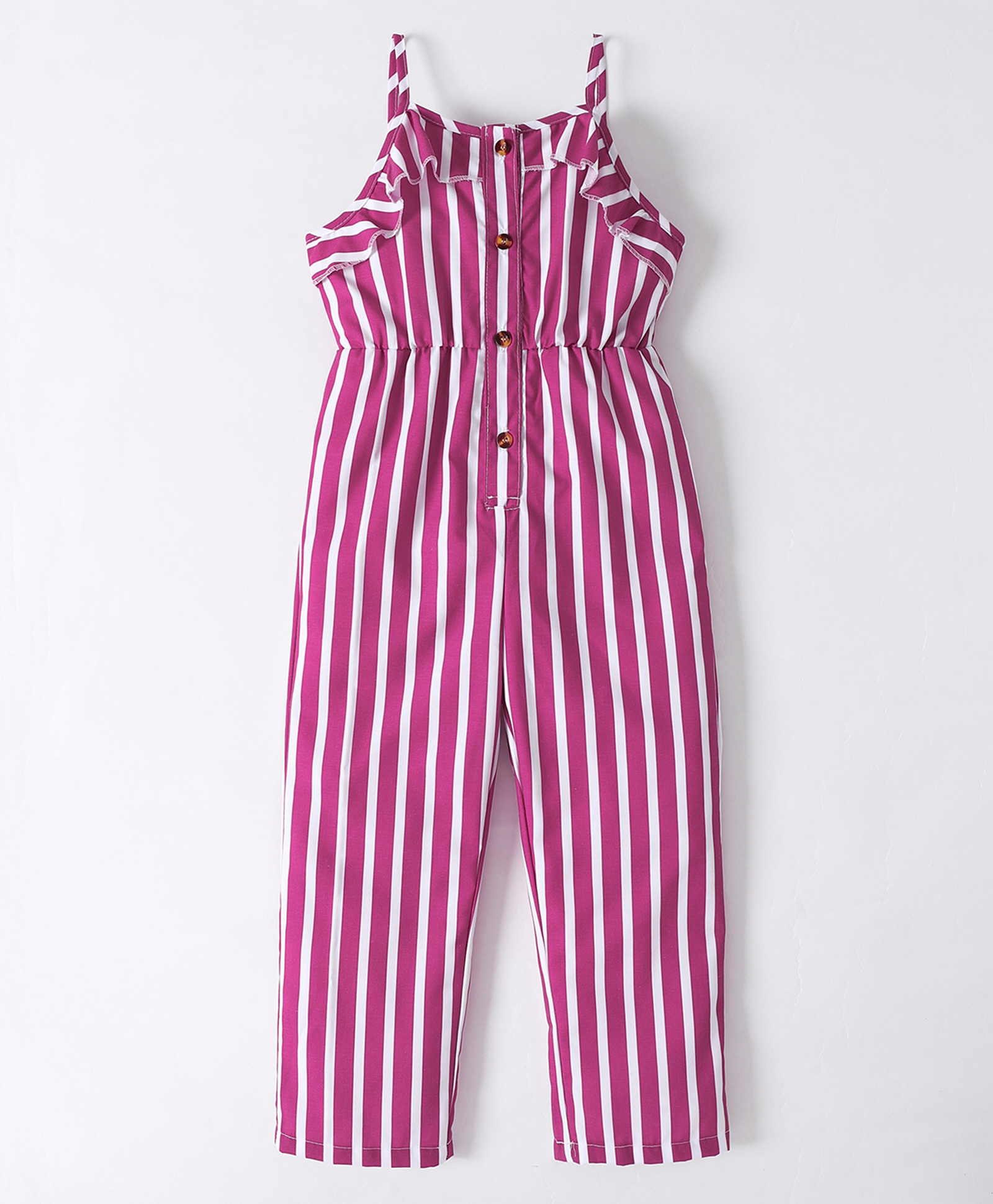 Kookie Kids Sleeveless Stripes Jumpsuit - Purple-picture-17