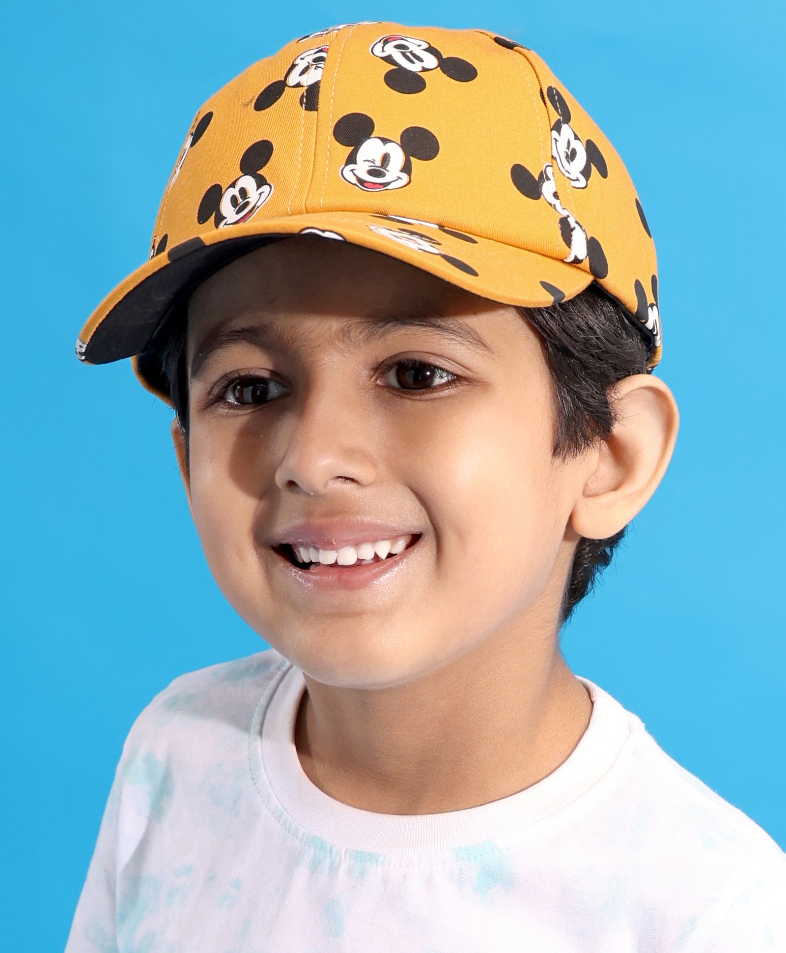 Babyhug Disney Mickey Mouse Summer Cap - Mustard