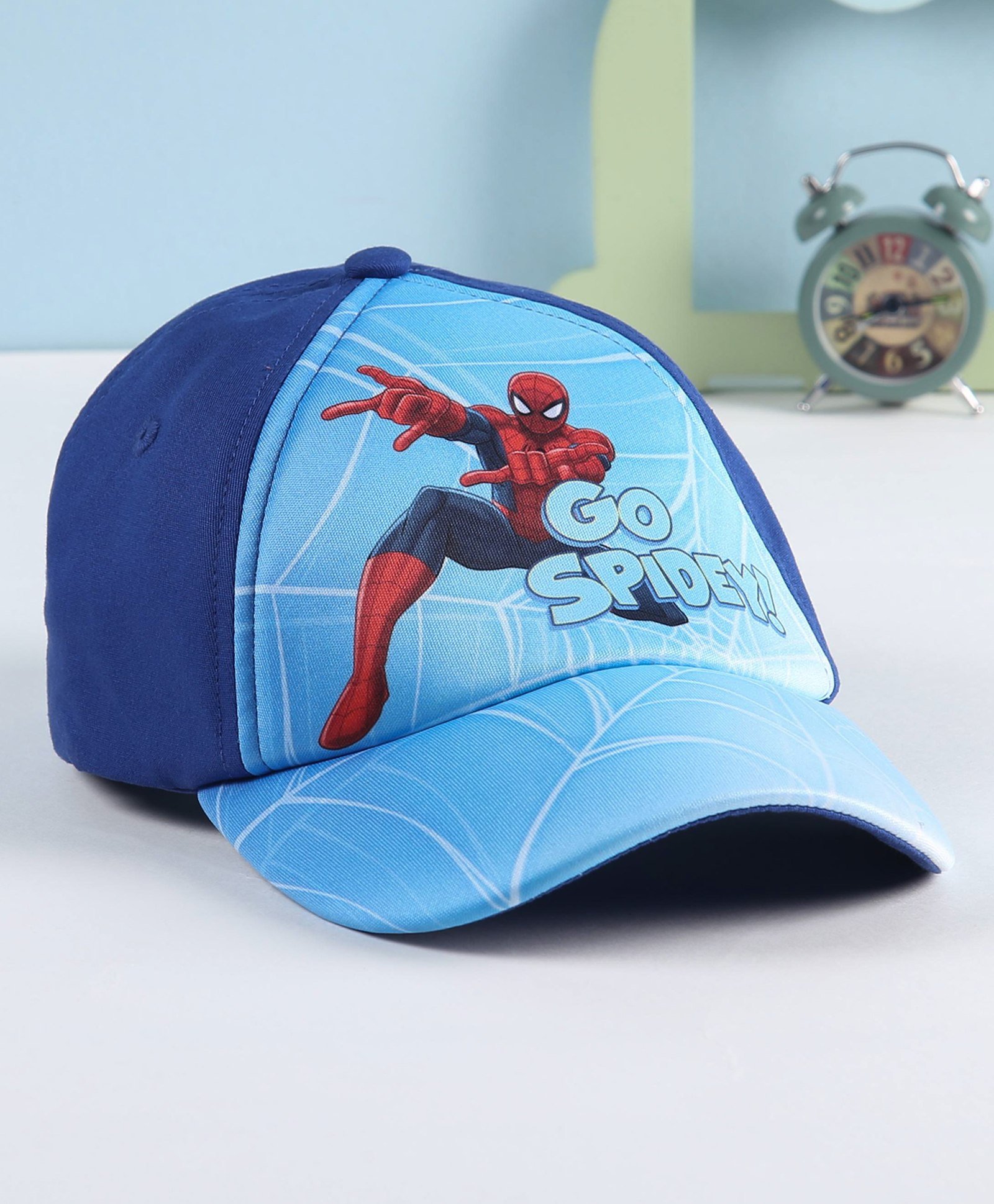 Babyhug Marvel Spiderman Summer Cap - Blue