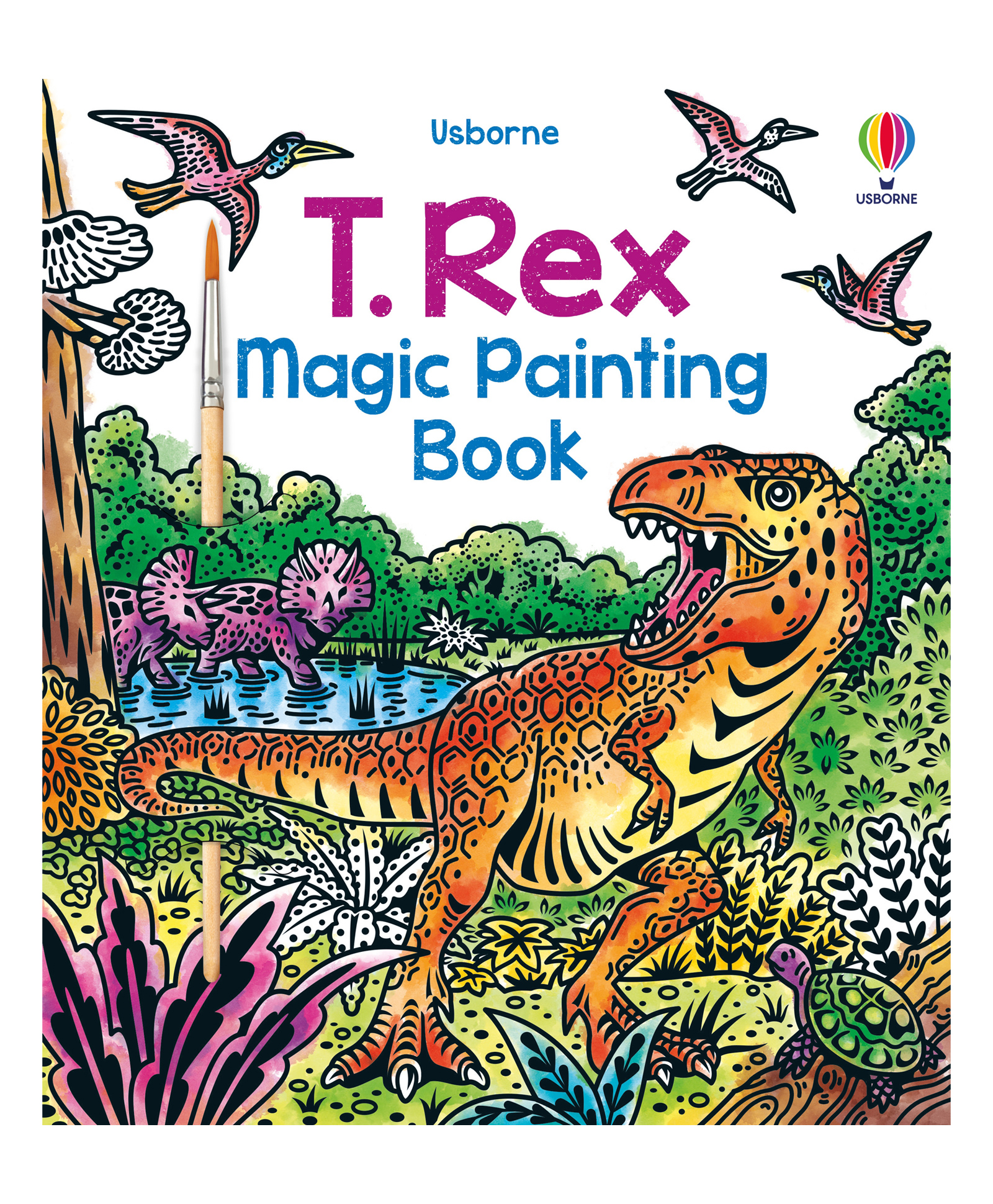 Usborne T. Rex Magic Painting Book by Sam Baer - English-image-1