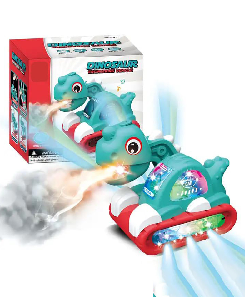 Sanjary Engineering Dinosaur Smoke Spray Vehicle with Light & Music and Bump & go Action Toy for Kids  Color May Vary-image-1