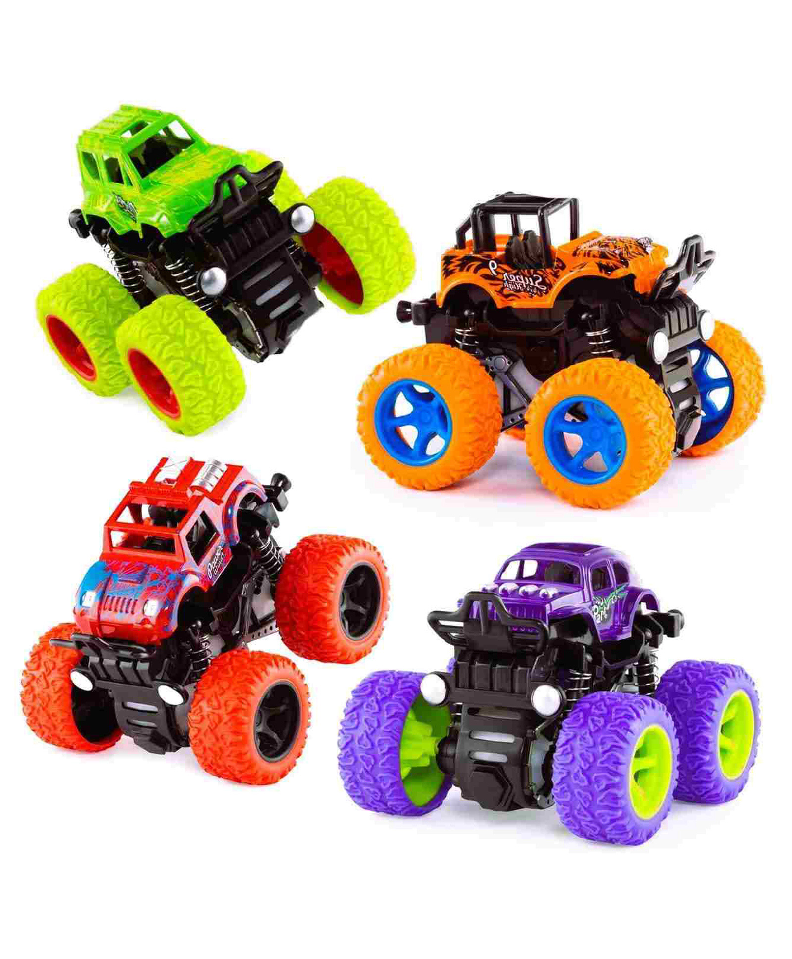 AKN TOYS Mini Monster Car Pack of 4- Multicolor-picture-37