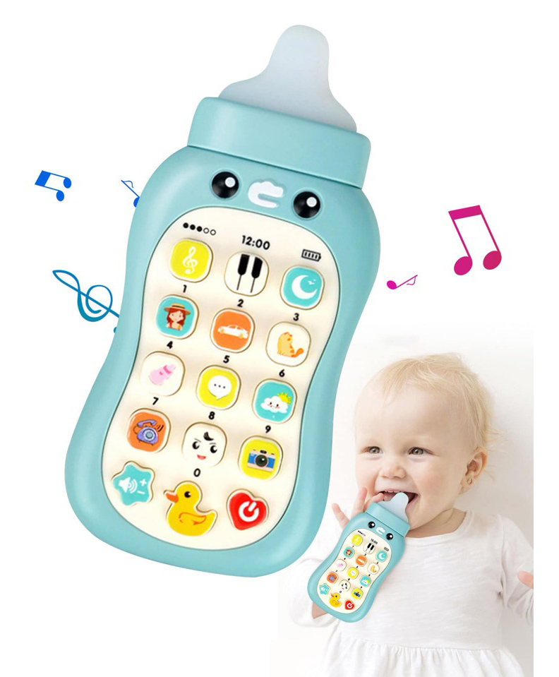 ARCADE TOYS Nibble Pacifier Education Musical Simulation Bottle Cell Phone Toy for Kids - Colour may vary-picture-13