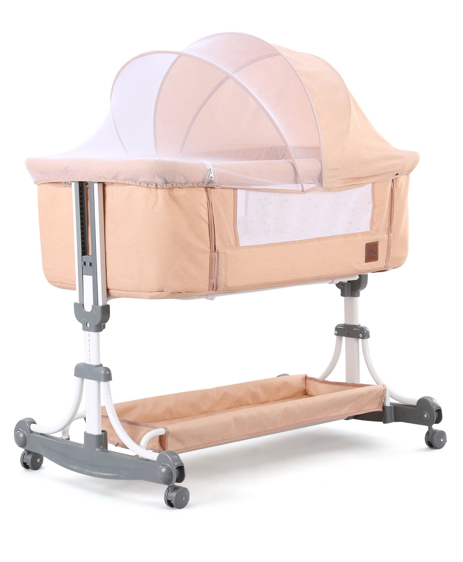 Bassinet With Mosquito Net & Storage - Khaki-image-10