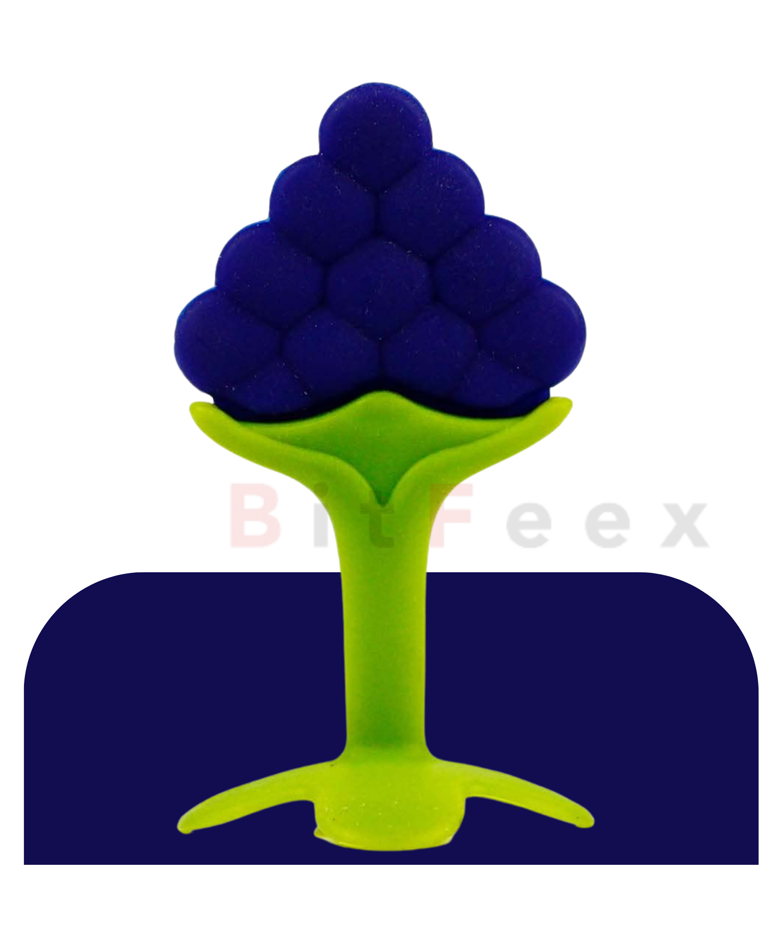 BitFeex Teether Silicone Baby Teether Pacifier Fruit Shape Baby Toys Infants Dental Care-Graps-image-24