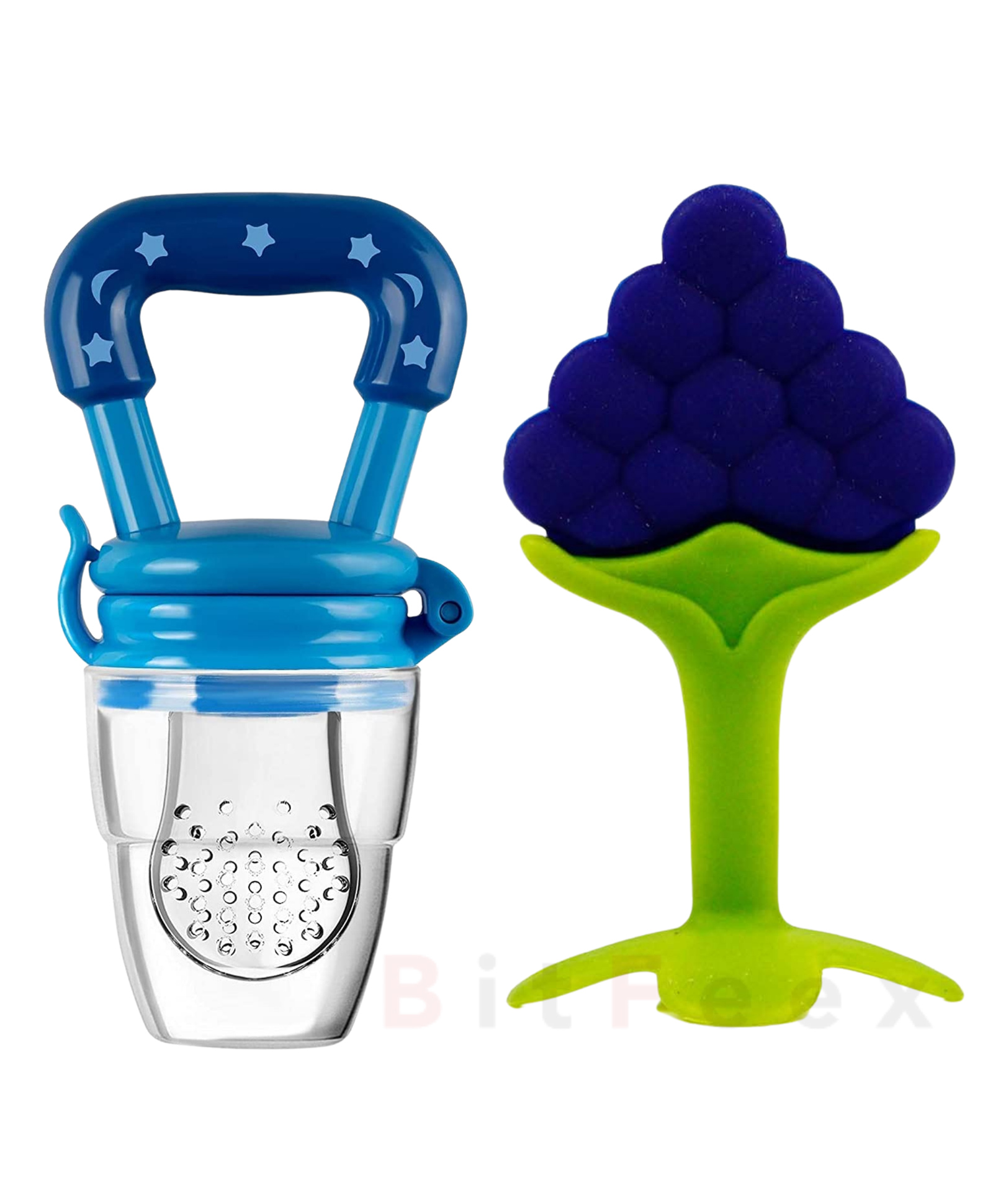 BitFeex Graps Silicone Food Fruit Nibbler with Extra Mesh Soft Pacifier Feeder for 6-12 Months Infant Baby Elegant BPA Free-Pack of 2pcs-picture-15