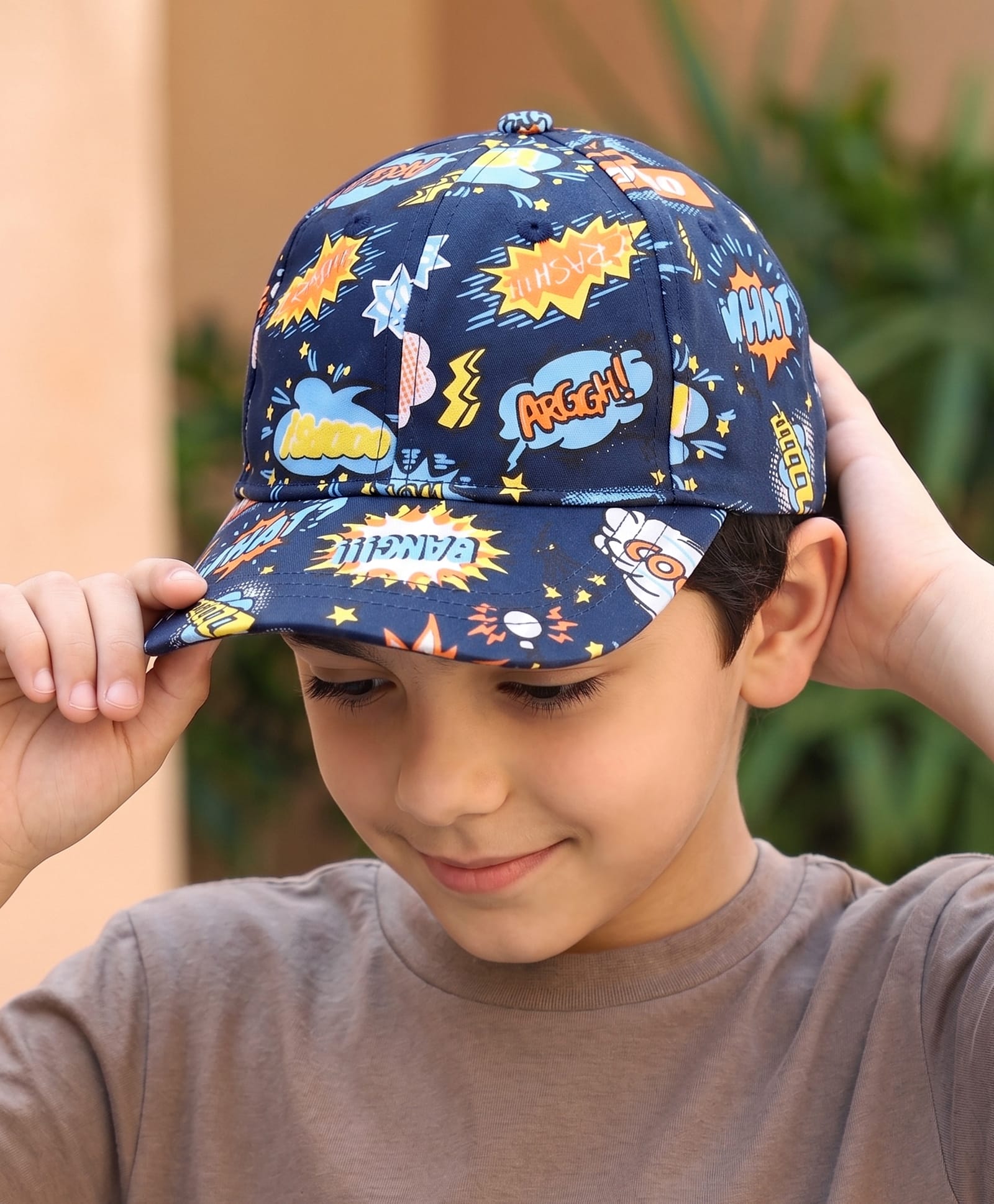 Pine Kids  Cotton Baseball Cap Text Print Jet Black - Diameter 17.5 cm-image-2