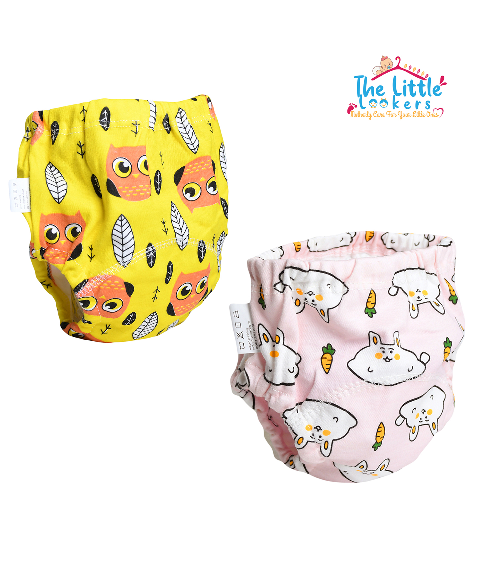 THE LITTLE LOOKERS Potty Training Pants for Babies I Reusable & Waterproof Pull up Underwear | Cloth Diaper for Babies-Yellow & Pink (6 Months - 12 Months) (Pack of 2)-picture-12