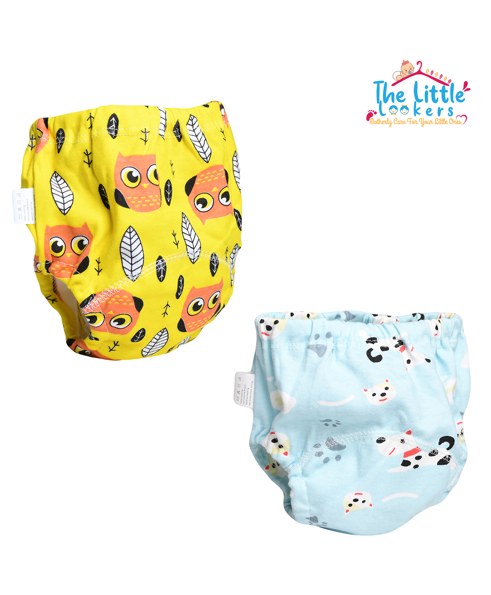 THE LITTLE LOOKERS Potty Training Pants for Babies I Reusable & Waterproof Pull up Underwear | Cloth Diaper for Babies-Yellow & Blue - Medium ( 1 Year - 2 Years) (Pack of 2)-image-12