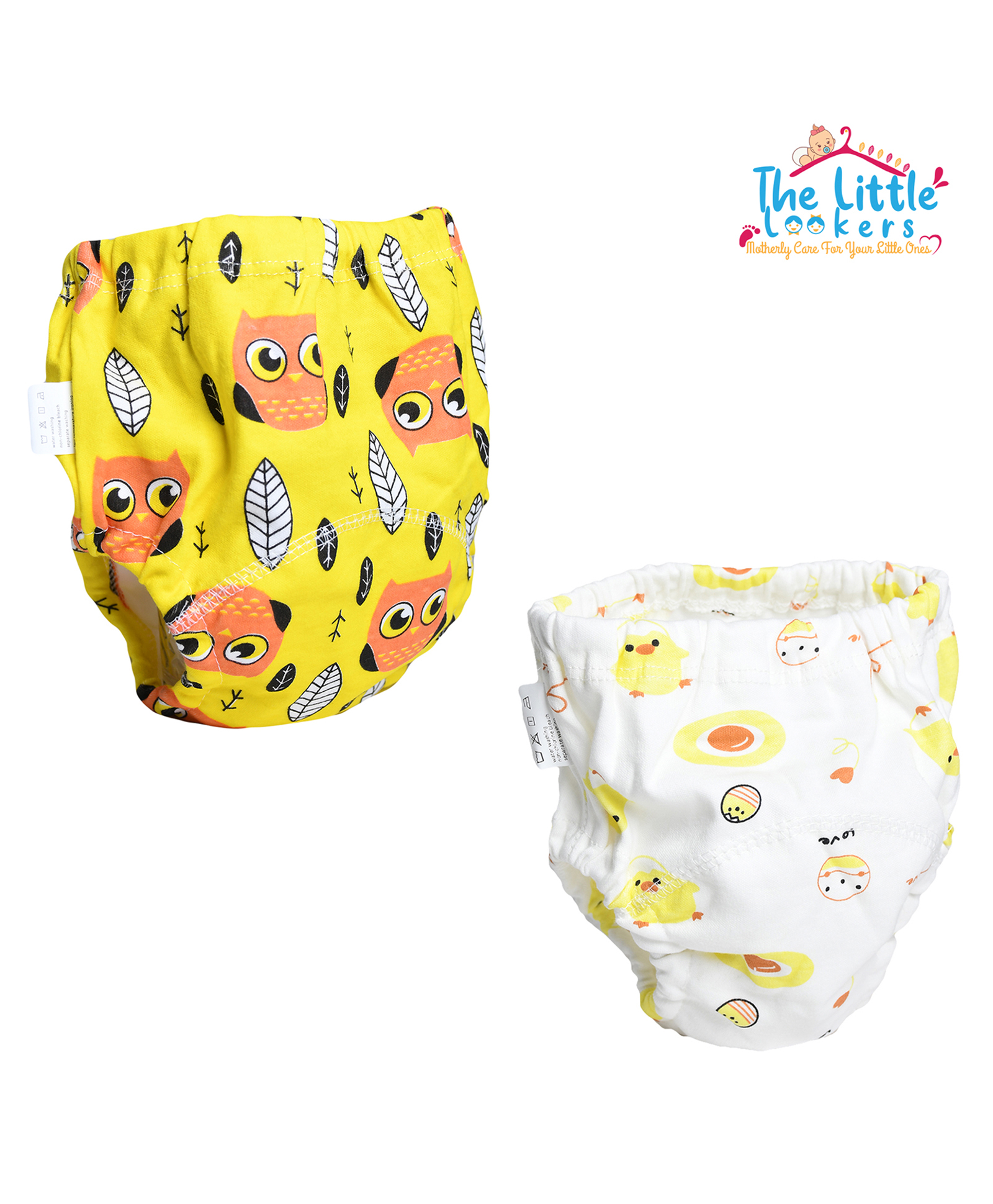 THE LITTLE LOOKERS Potty Training Pants for Babies I Reusable & Waterproof Pull up Underwear | Cloth Diaper for Babies-Yellow & White Duck - Large (2 Years - 3 Years) (Pack of 2)-picture-15